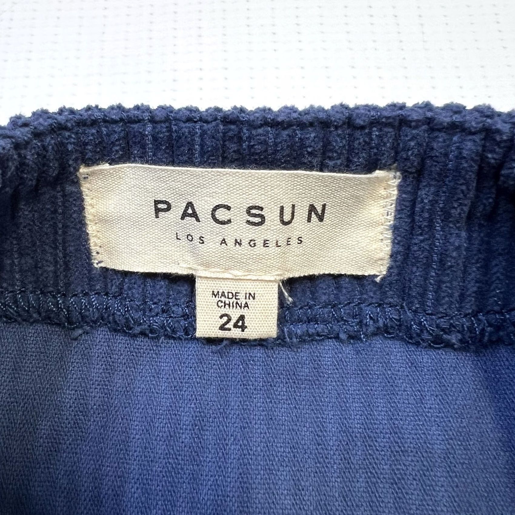 Pacsun Pacsun Corduroy Mini Skirt Women’s 24 Navy Blue Button Front Y2K Streetwear (Juniors) Womens Size 42" / US 20 - 5 Thumbnail