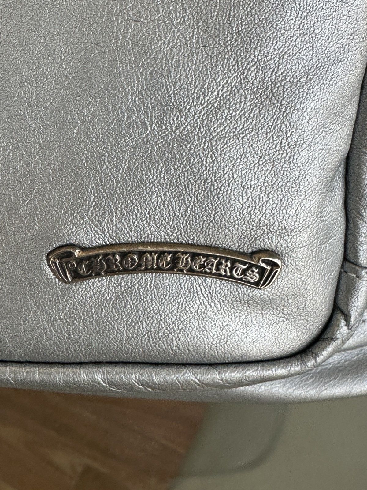 Chrome Hearts Chrome Hearts leather backpack in metalic silver Size ONE SIZE - 6 Thumbnail