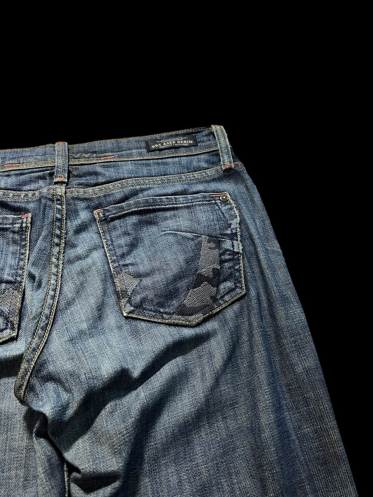 Japanese Brand × Vintage 💥Flare💥Vintage 90’s Style Dry Age Washed Jeans Size US 29 - 8 Thumbnail