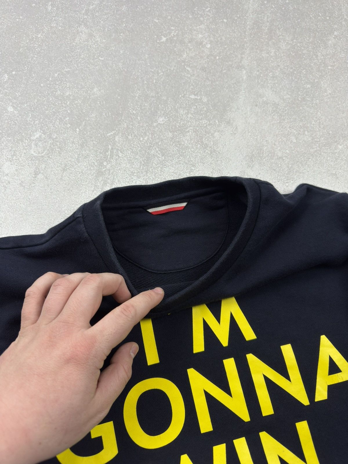 Moncler Moncler Maglia Girocollo I'm Gonna Win Blue Sweatshirt Patch Size US M / EU 48-50 / 2 - 9 Thumbnail