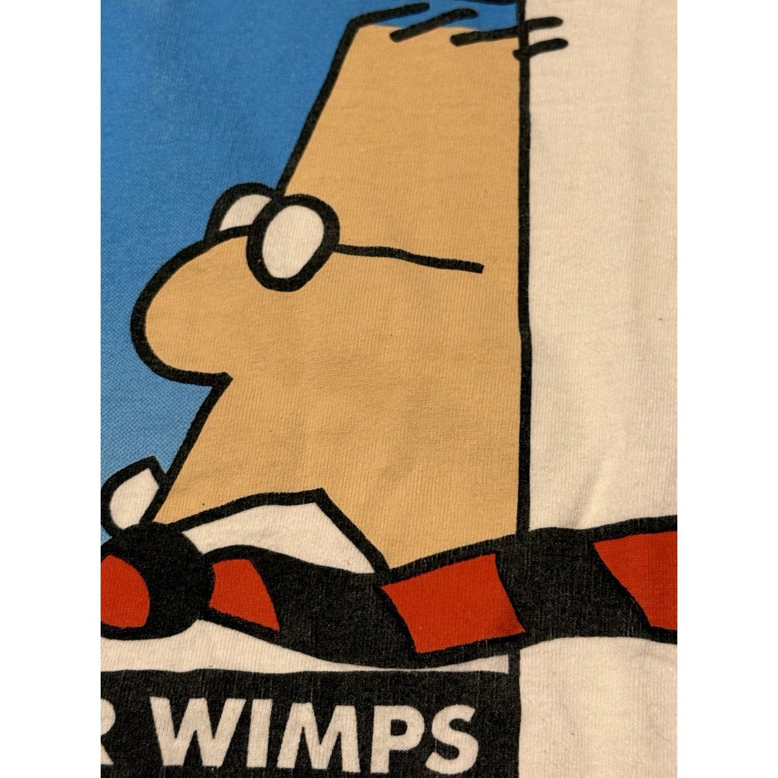 Vintage VINTAGE Dilbert Shirt Large White 90s Crew Neck Graphic Print Cotton Men Size US L / EU 52-54 / 3 - 5 Thumbnail