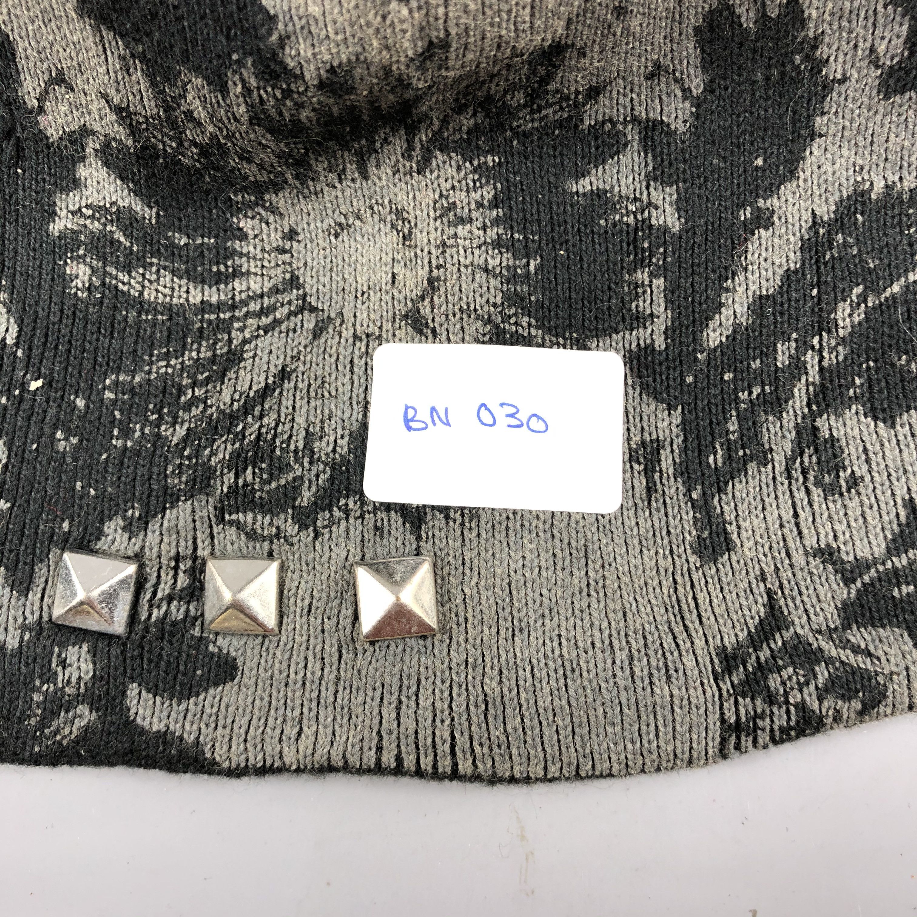 Japanese Brand Acid Wash Spike Punk Beanie Size ONE SIZE - 6 Thumbnail