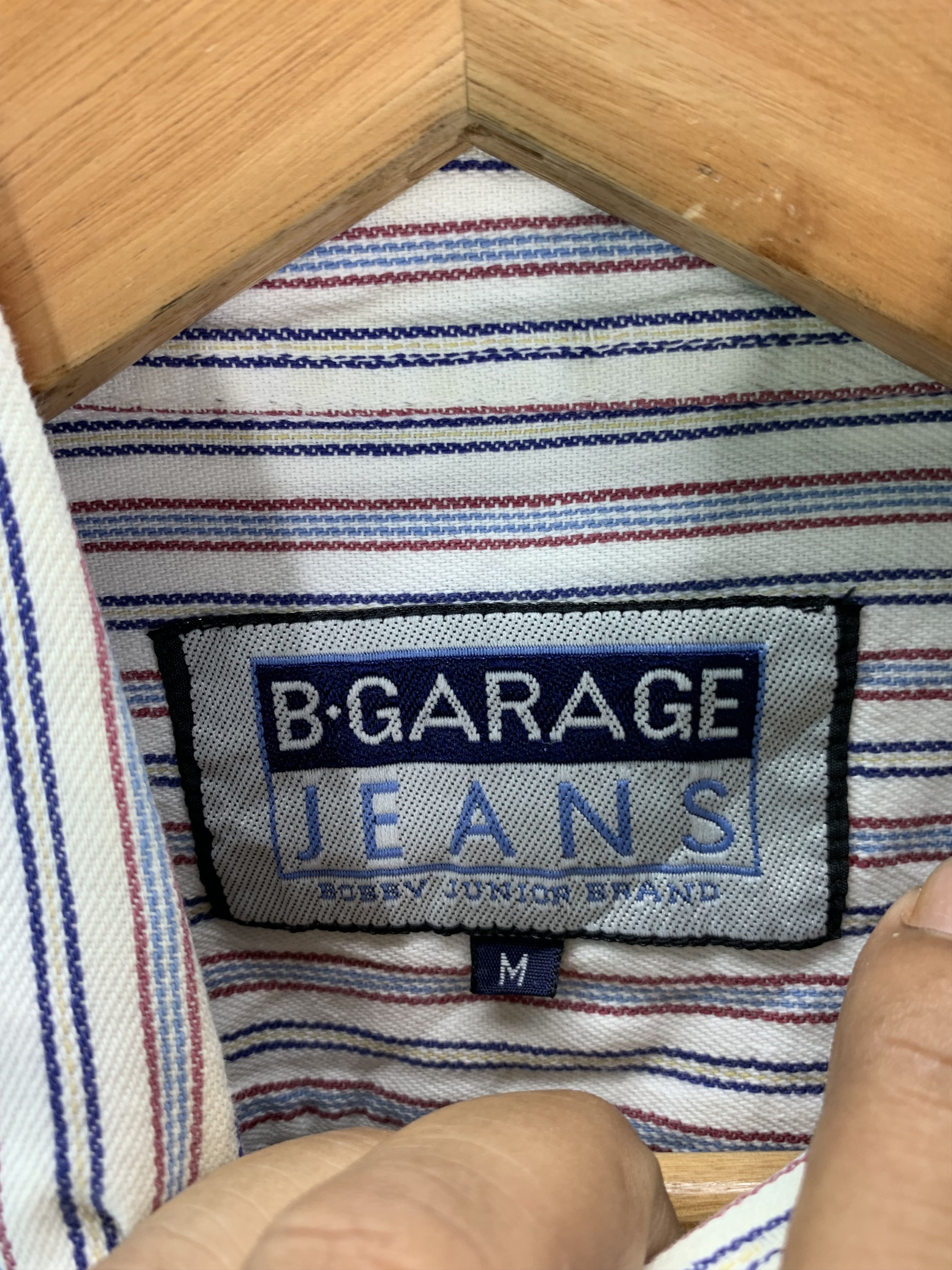 Vintage Vintage B.Garage Stripe Shirt Button Size US L / EU 52-54 / 3 - 5 Thumbnail