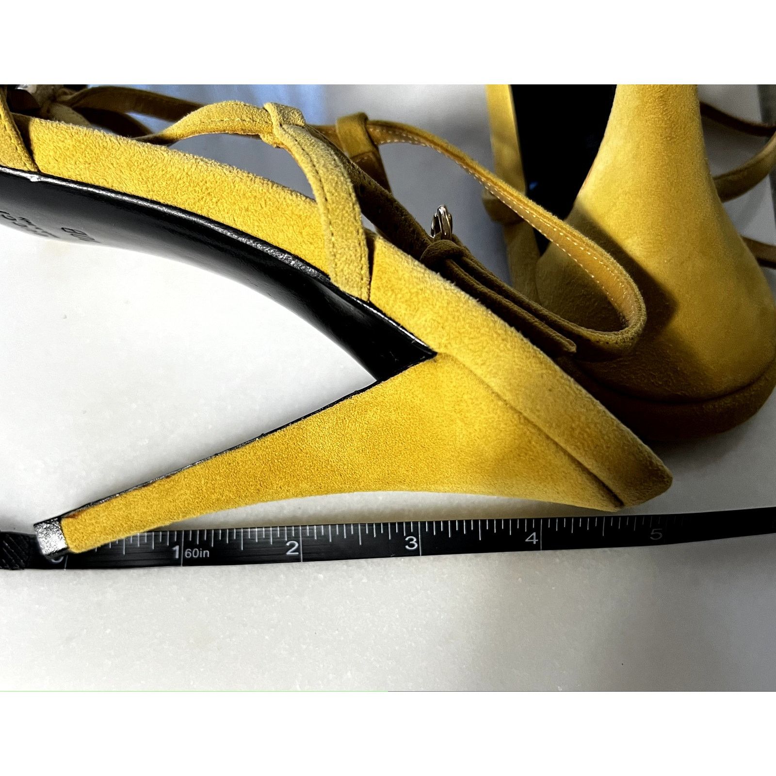 Gucci New Gucci Milady mustard yellow suede bamboo heels Sz 10 Size US 10 / IT 40 - 5 Thumbnail