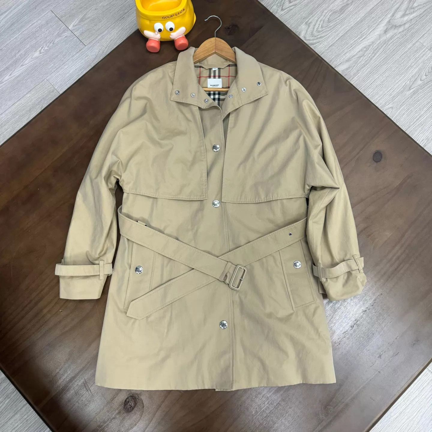 Burberry Burberry Khaki Stand Collar Cape Coat Size XS / US 0-2 / IT 36-38 - 1 Thumbnail