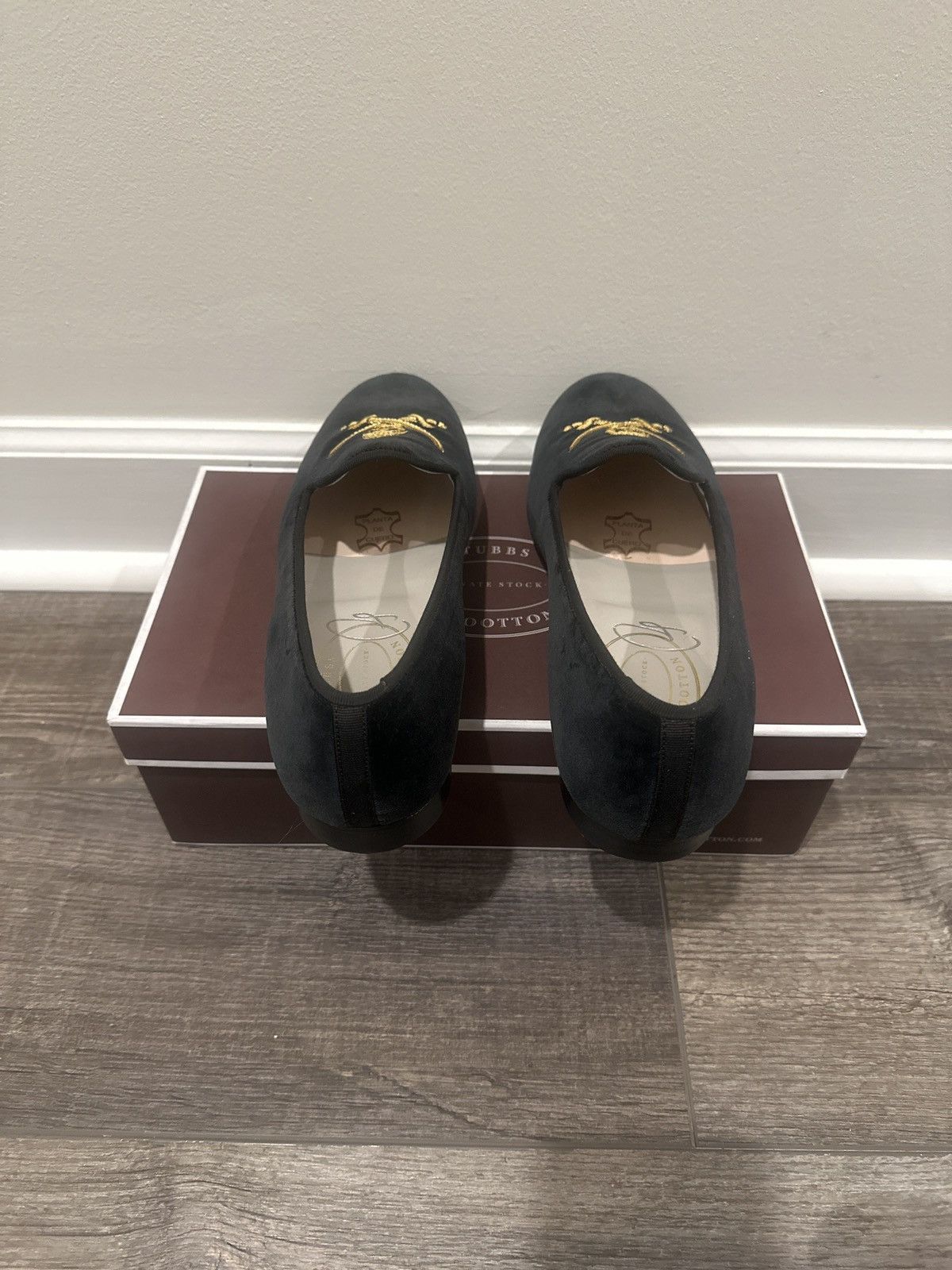 Stubbs & Wootton Sparrow Black Men Slipper Size US 11 / EU 44 - 3 Thumbnail