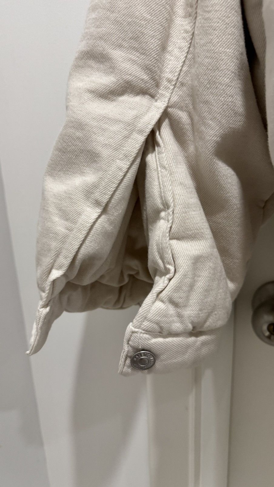 Balenciaga Balenciaga “Dirty Cream” Padded Denim Jacket Size US S / EU 44-46 / 1 - 6 Thumbnail