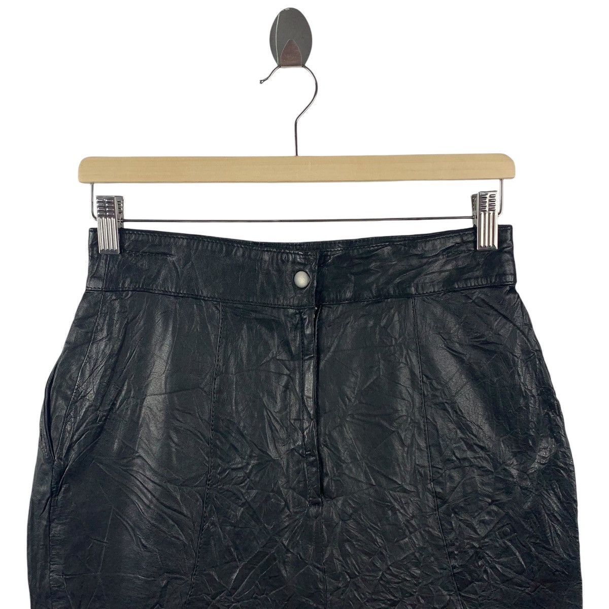 Designer × Vintage × Yves Saint Laurent Vintage YVES SAINT LAURENT faux leather Women skirt Size 29" - 8 Thumbnail
