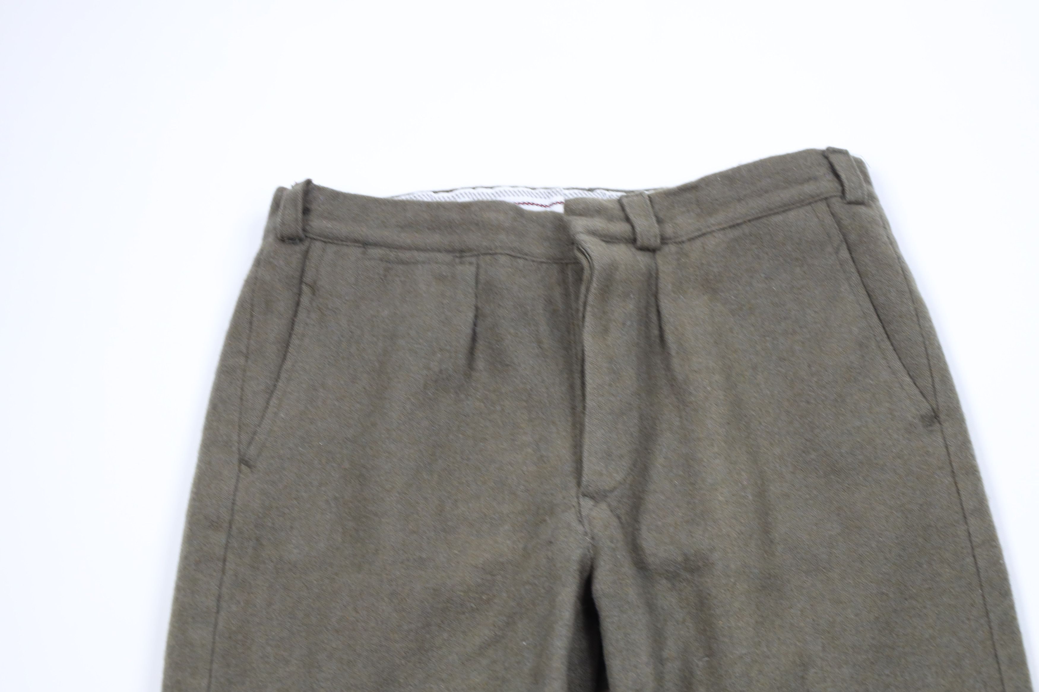 Vintage Vintage 80s Serbia Military Button Fly Wool Pants Green Size US 34 / EU 50 - 2 Thumbnail