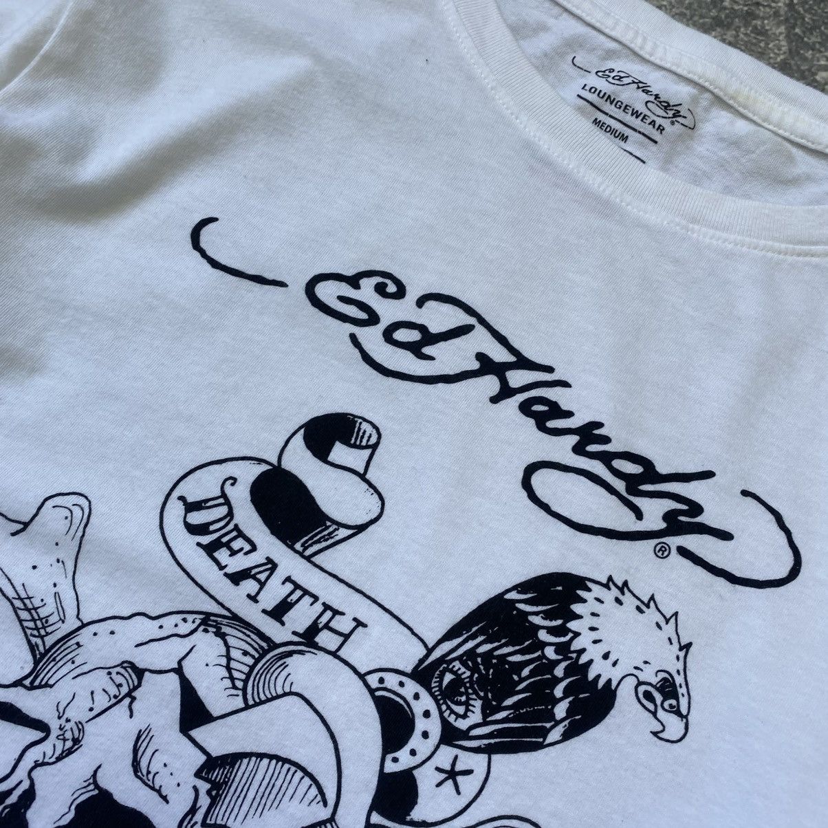 Ed Hardy Mens Ed Hardy by Christian Audigier Big Logo y2k tee Size US M / EU 48-50 / 2 - 3 Thumbnail