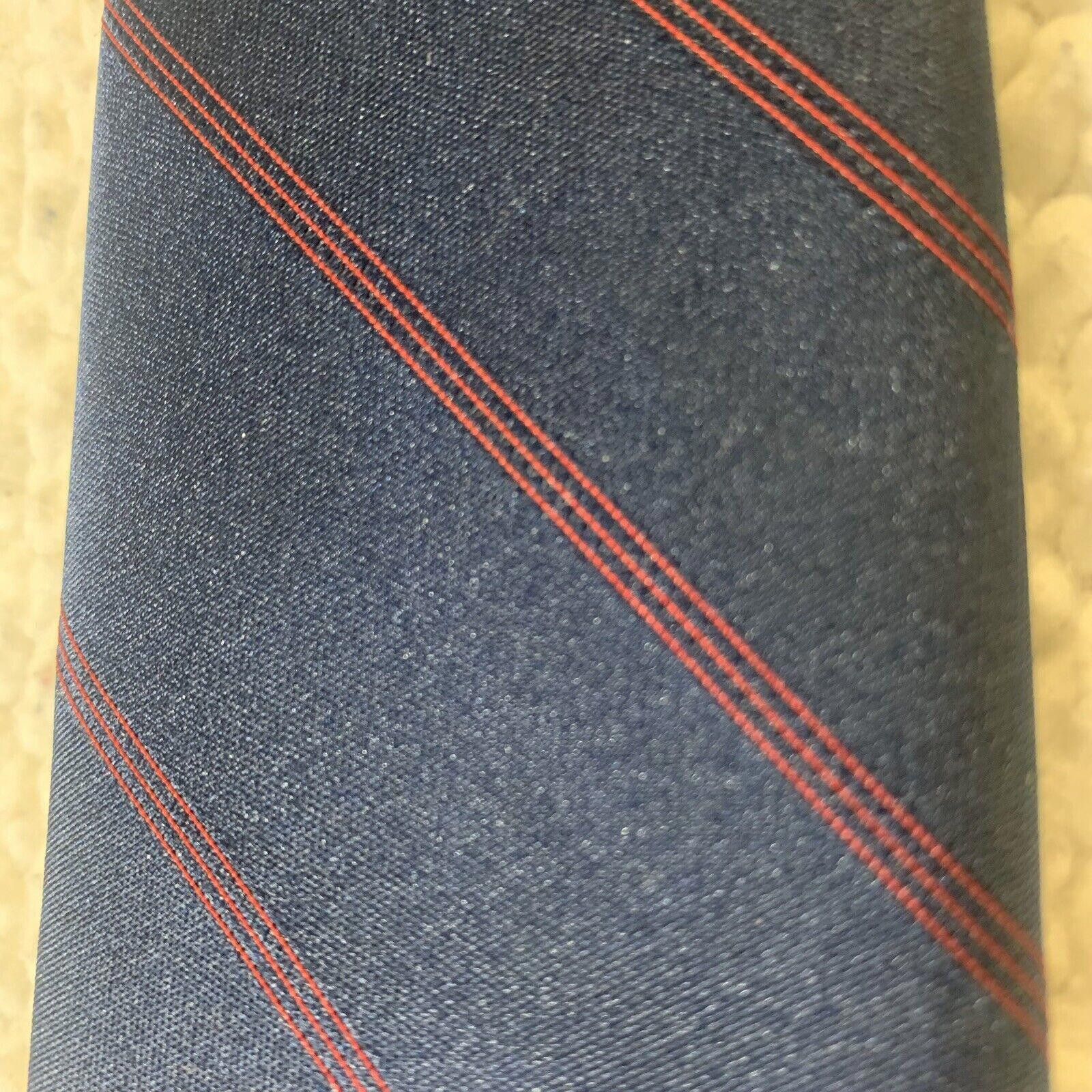 Oscar De La Renta Oscar de la Renta Tie Navy Diagonal Red Striped Signature Size ONE SIZE - 5 Thumbnail