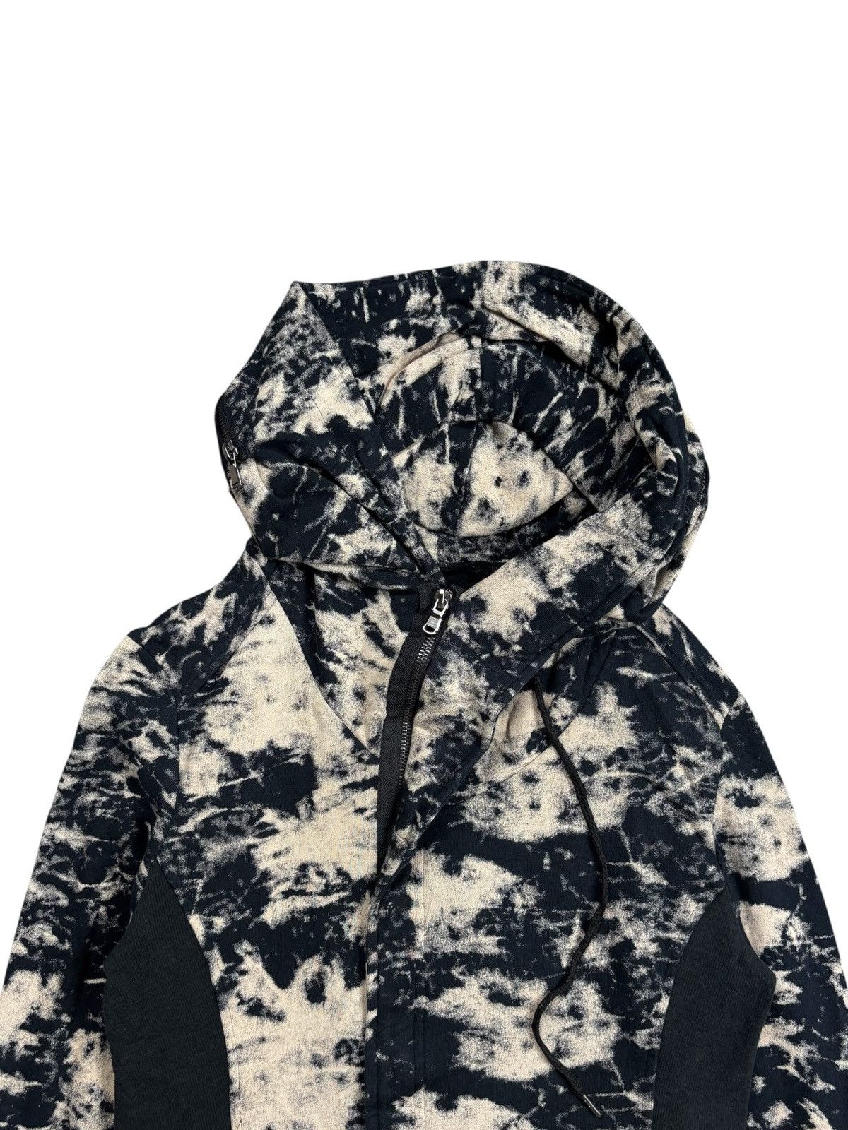 Le Grande Bleu (L.G.B.) 2000s Semantic Design - Marble Dyed Alien Zip Hoodie Size US M / EU 48-50 / 2 - 7 Thumbnail