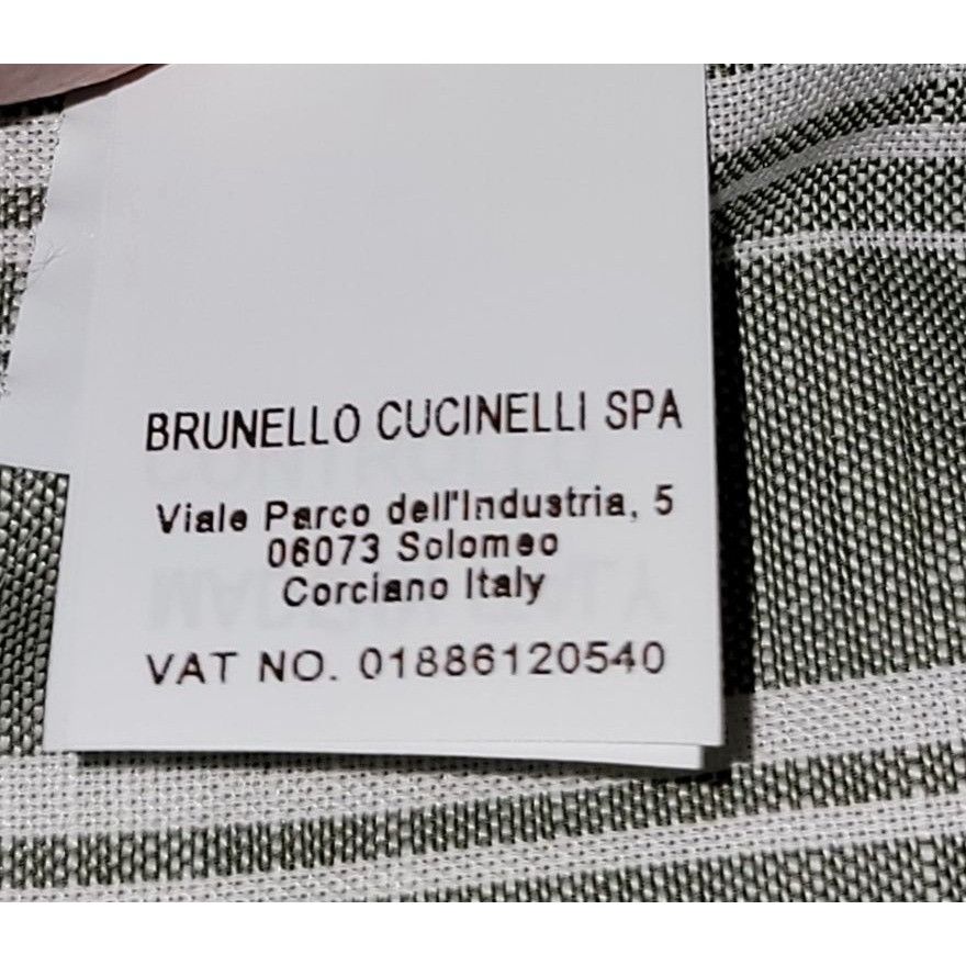 Brunello Cucinelli Brunello Cucinelli Men’s Linen Button-Down Shirt Gray White Size US M / EU 48-50 / 2 - 9 Thumbnail