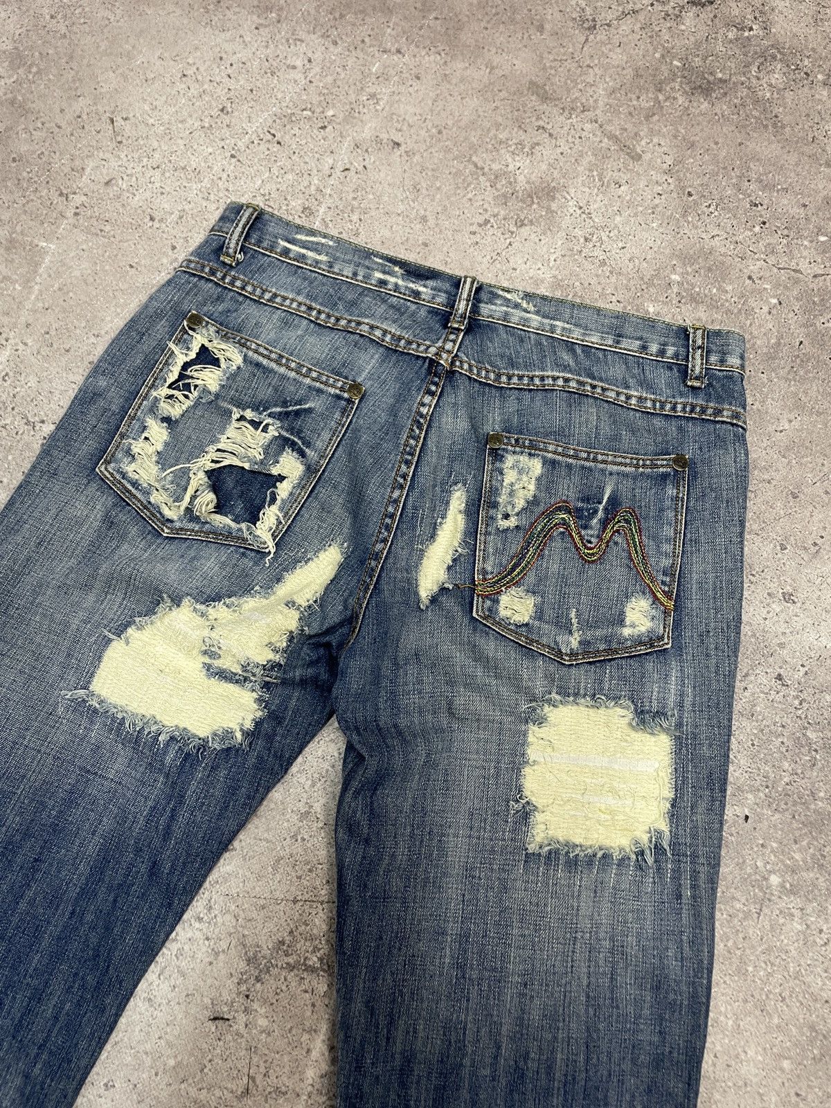 G-Star Vintage Y2K Junya Watanabe Style Distressed Jeans Pants Size US 32 / EU 48 - 10 Thumbnail