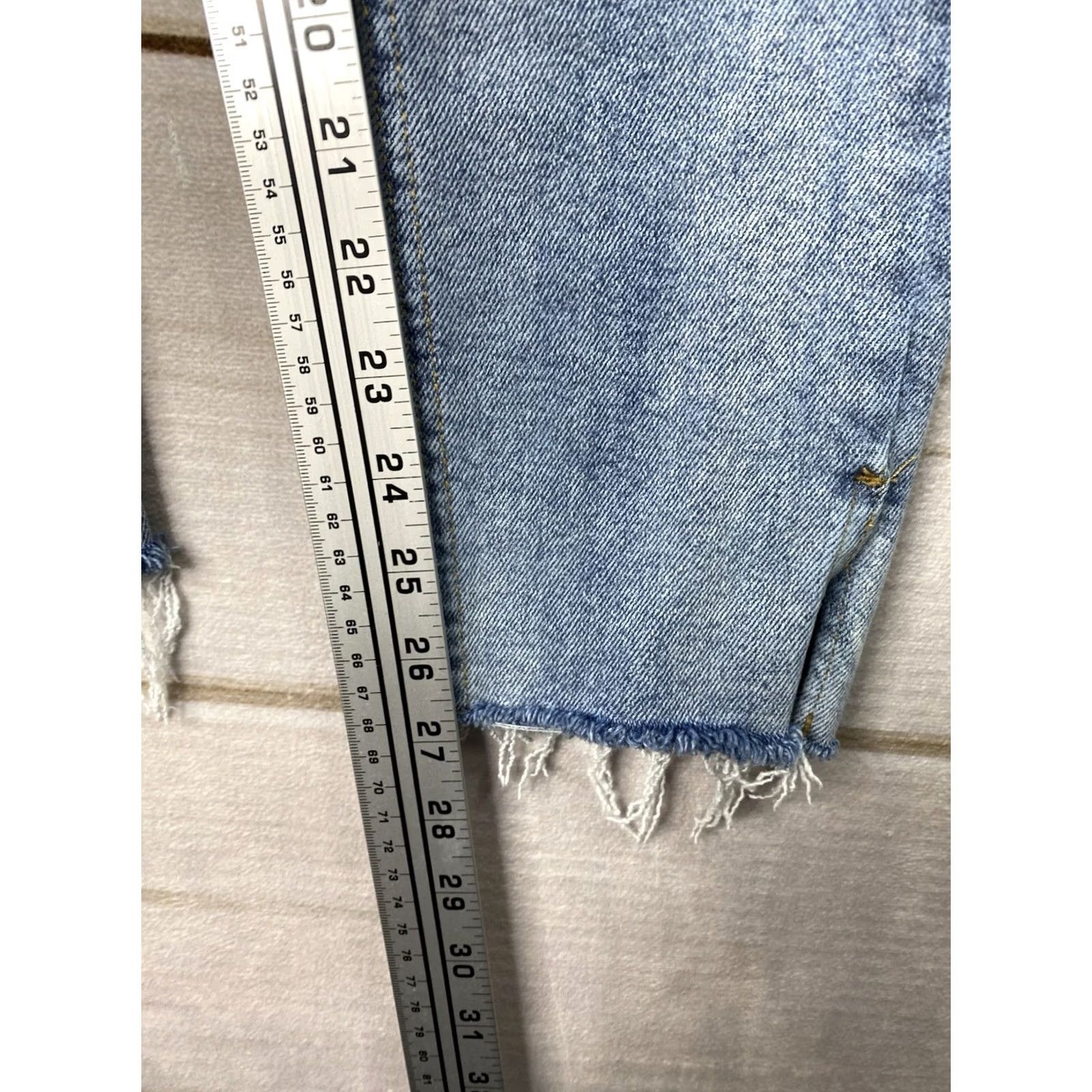 Vintage Kensie Jeans Sz 10/30 The Kelsey High Rise Skinny Ankle Distressed Raw Hem Jeans Women Slim Denim Blue 5-Pocket City Fall Winter Spring Size 32" / US 10 / IT 46 - 5 Thumbnail