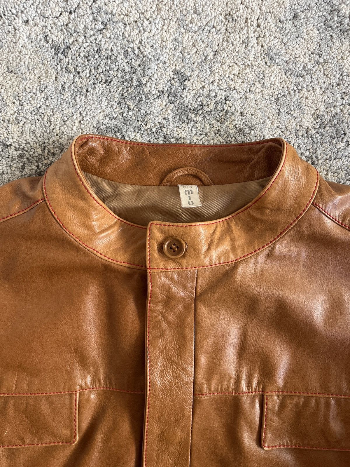 Miu Miu Miu Miu 2000’s men leather jacket Size US L / EU 52-54 / 3 - 4 Thumbnail
