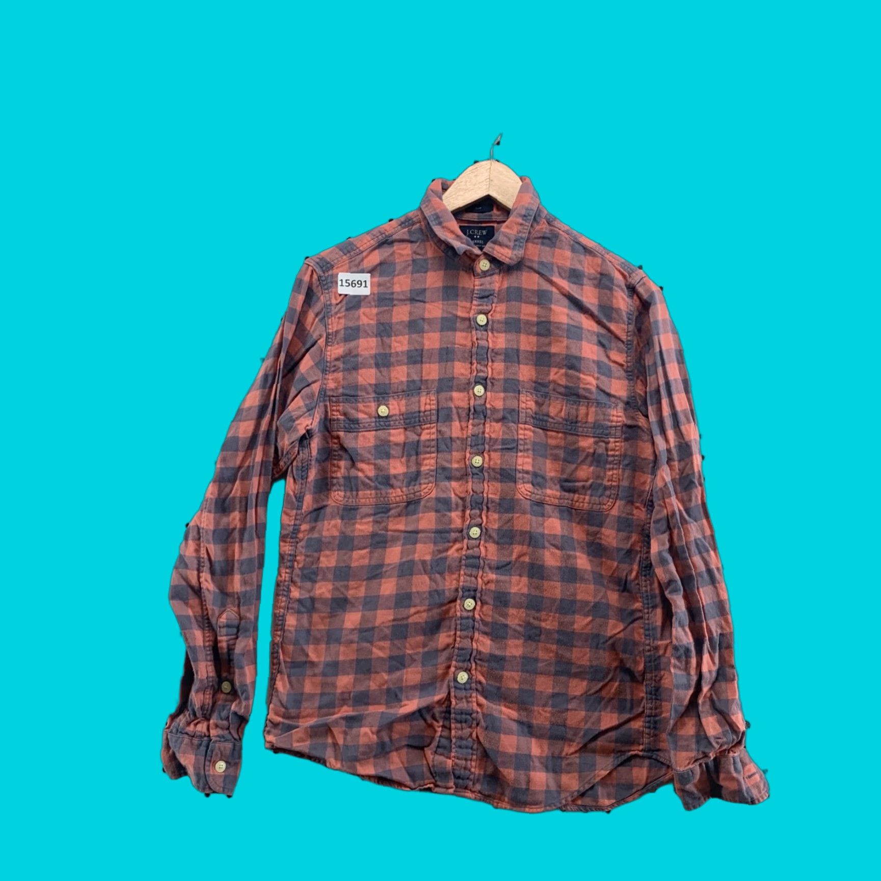 J.Crew VINTAGE J.CREW Flannel Shirt Men Small Pink Blue Plaid Long Sleeve Preppy Size US S / EU 44-46 / 1 - 1 Thumbnail