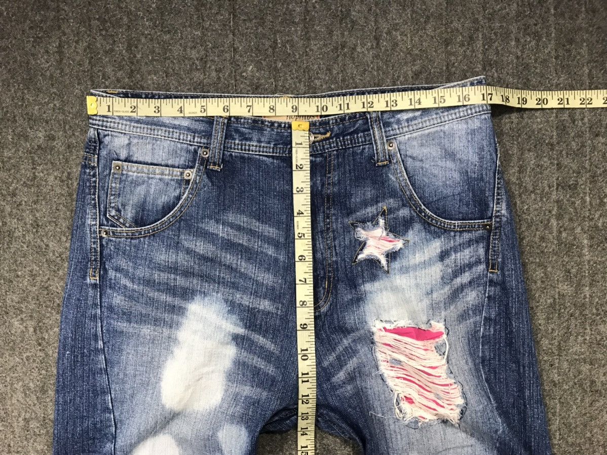 Japanese Brand Hop Hips Ripped Distressed Indigo Denim Fits Size 34 Size US 34 / EU 50 - 8 Thumbnail