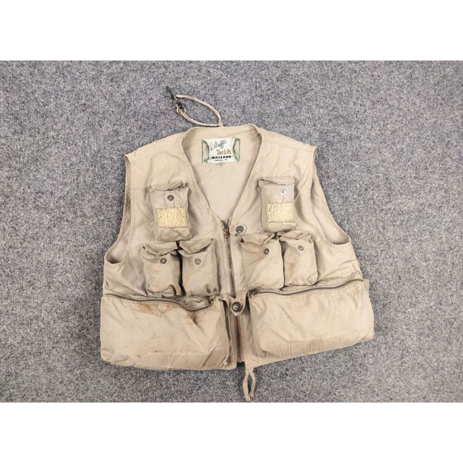 Vintage VINTAGE Masland Tac-L-Pac Fly Hunting Fishing Pockets Vest Shirt Beige 1940s M Gentlemen Outdoors Mens Size US M / EU 48-50 / 2 - 3 Thumbnail