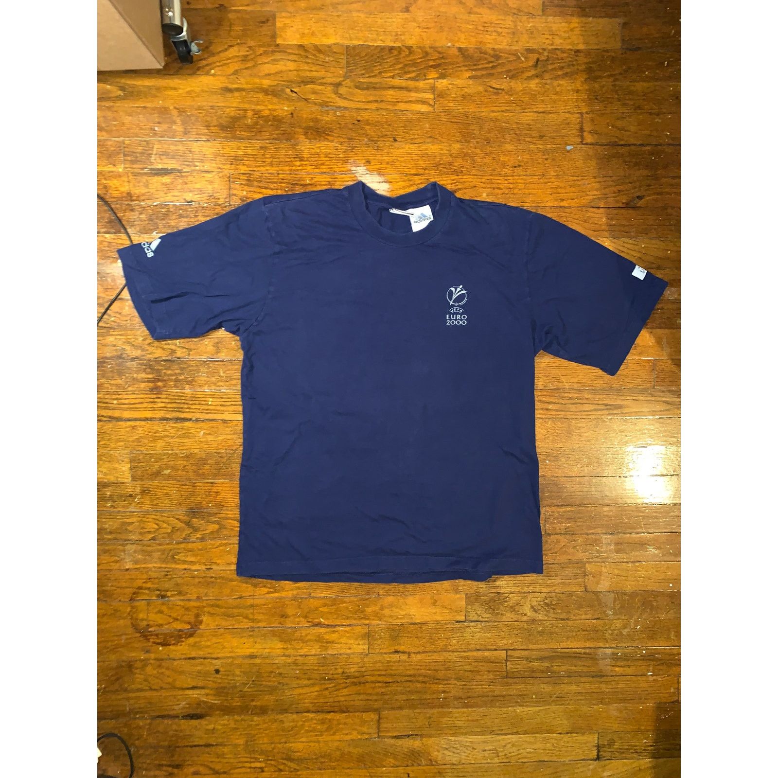 Adidas × Vintage UEFA Euro 2000 Adidas Tee Navy Blue Soccer Single Stitch L Size US L / EU 52-54 / 3 - 2 Thumbnail