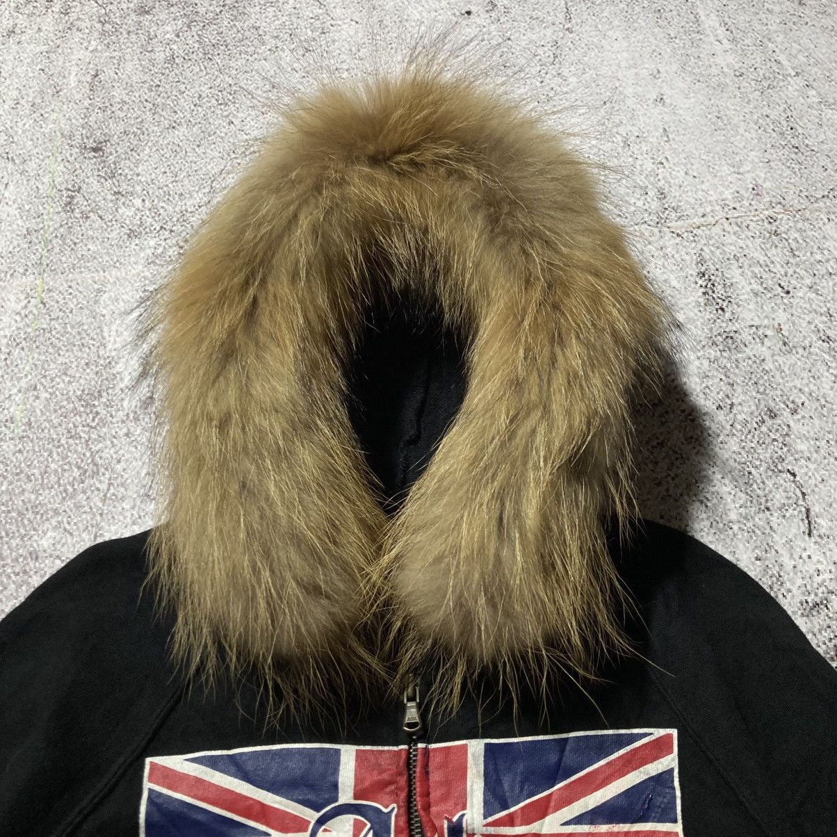 Japanese Brand 2000s Ask England Big Logo Fur Ziphoodie Black Punk Style Size US M / EU 48-50 / 2 - 6 Thumbnail