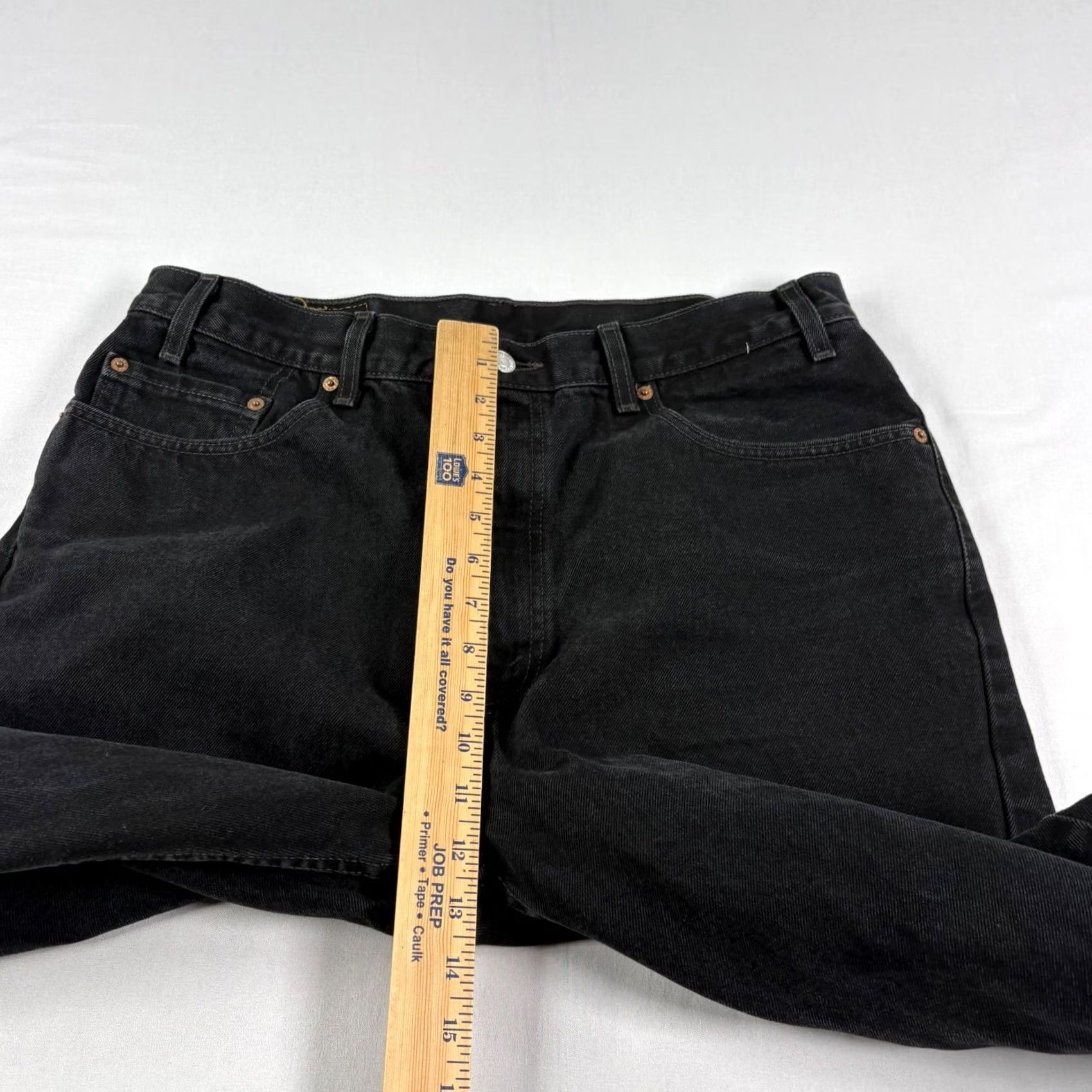 Levi's VINTAGE Levi's Jeans Mens 38x30 Black 505 Straight Leg Denim 90s Mens Jeans Black 90s Levi's Straight Size US 38 / EU 54 - 5 Thumbnail