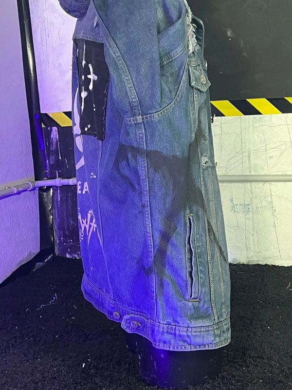 Japanese Brand Nuclear Goth Punk Rave Alt Streetwear Jeans Denim Jacket Size US L / EU 52-54 / 3 - 3 Thumbnail