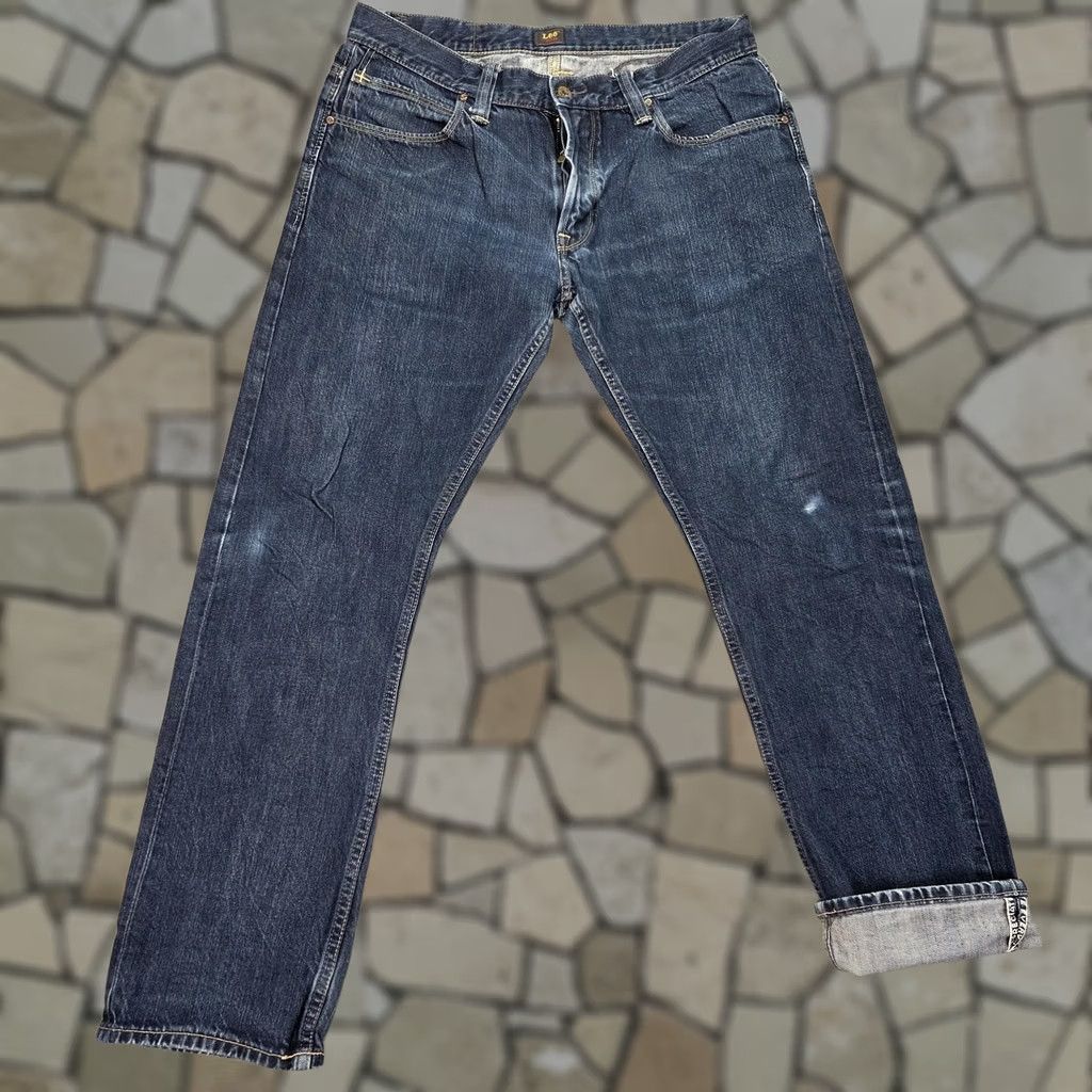 Lee Vintage Lee Jeans Mens Selvedge 101+ Blue Raw Denim Straight Leg Fits 34x30 Size US 34 / EU 50 - 1 Thumbnail