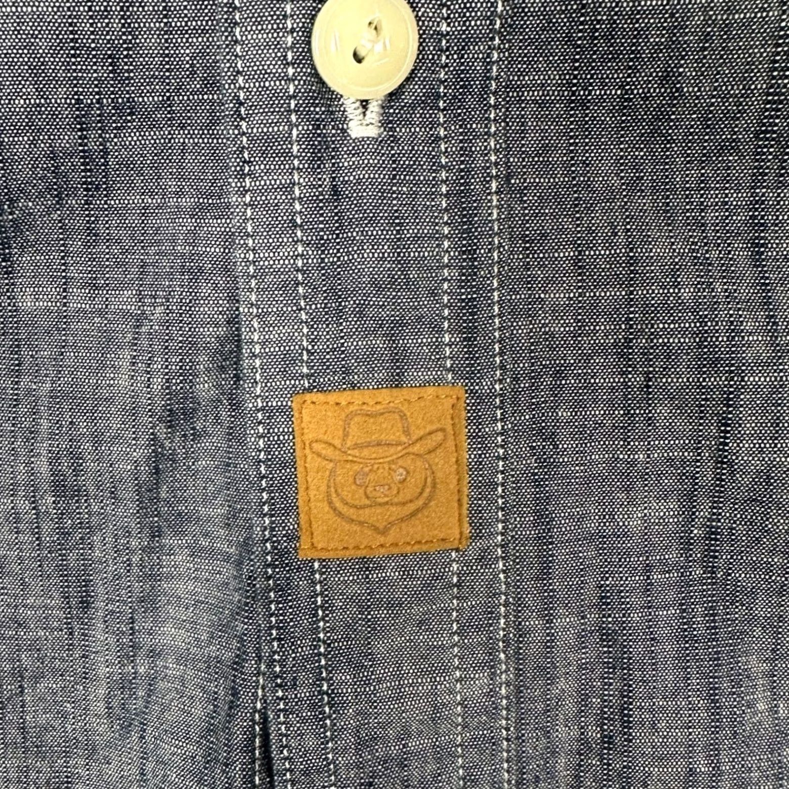 Vintage Dubinix Shirt Mens Large Blue Button Up Workwear Long Sleeve Size US L / EU 52-54 / 3 - 6 Thumbnail