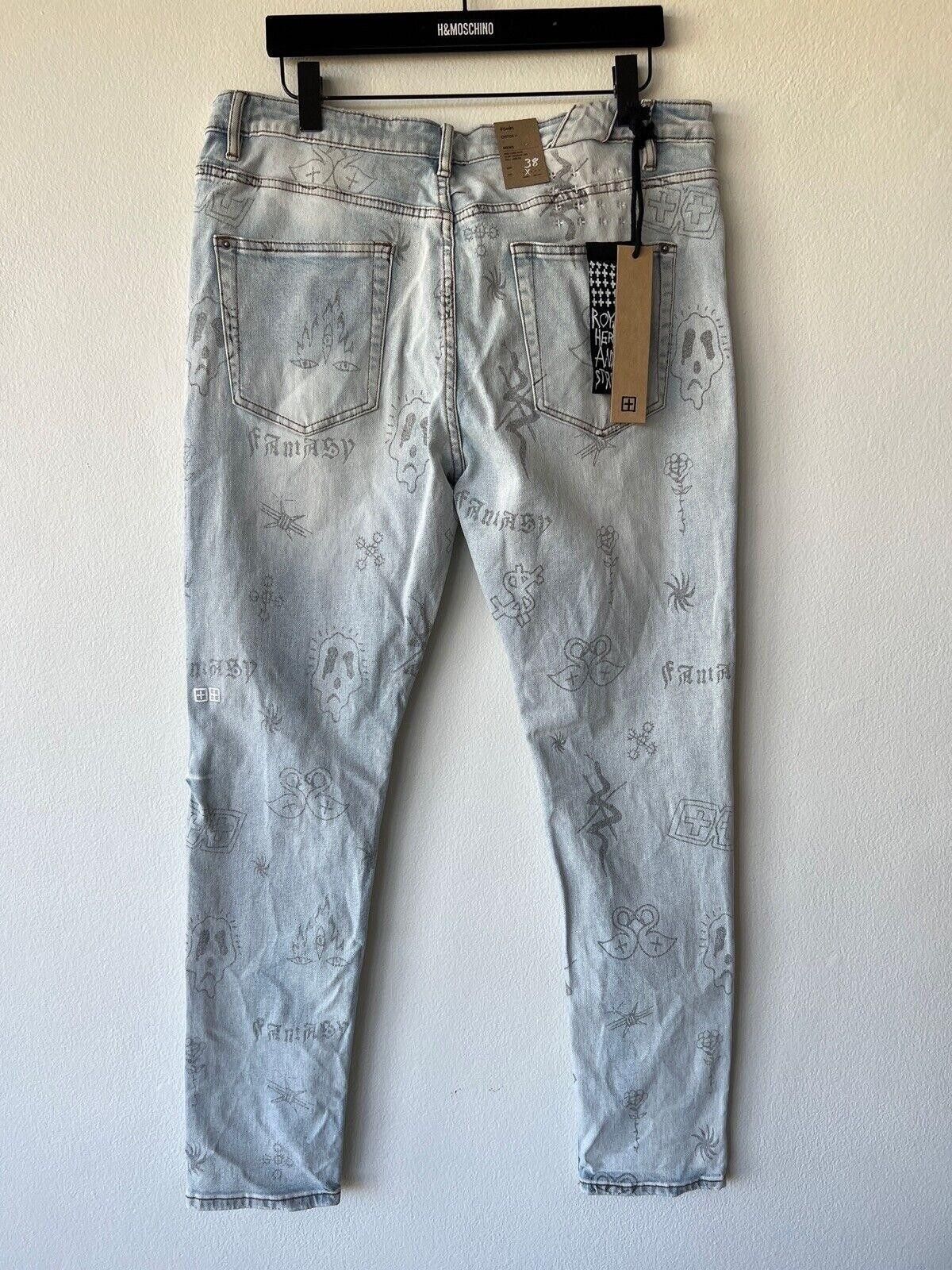Ksubi new Ksubi mens denim jean chitch 38 blue stik n poke print Size US 38 / EU 54 - 5 Thumbnail