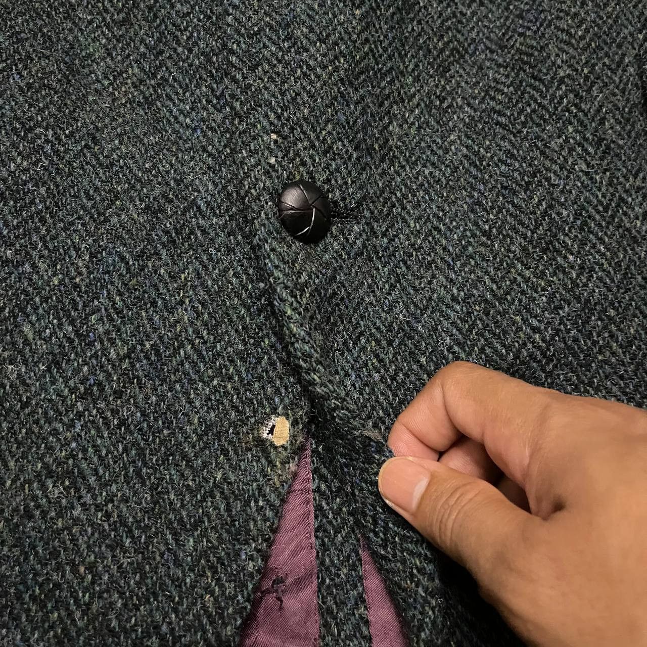 Harris Tweed Vintage Harris Tweed Hand Woven Wool Coat Size US L / EU 52-54 / 3 - 6 Thumbnail