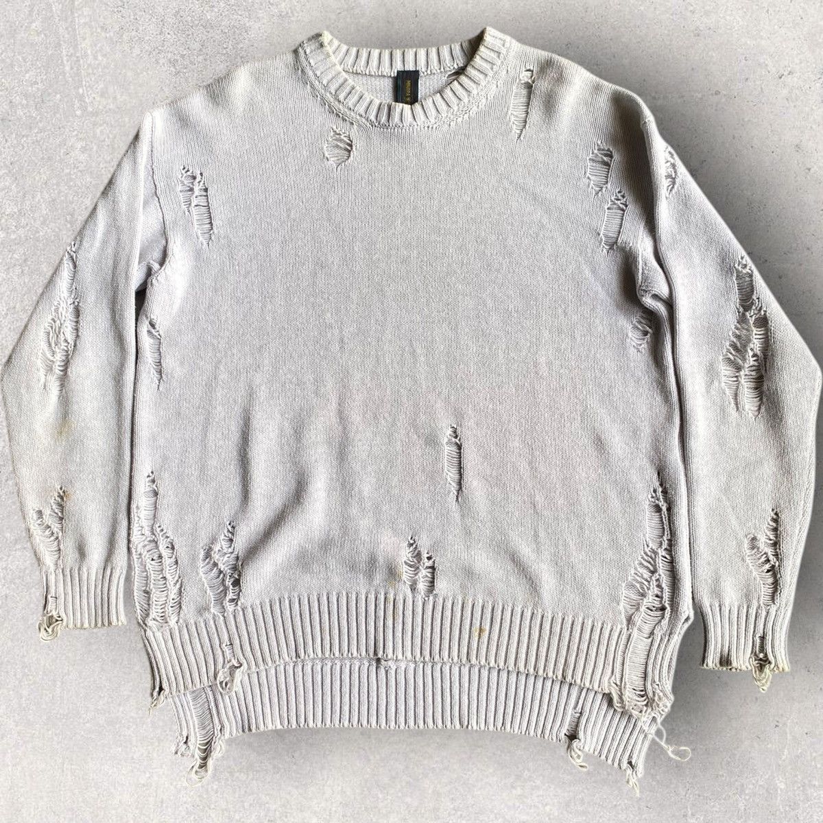 Maison MIHARA YASUHIRO Distressed Grunge Wool Oversized Sweater Size US S / EU 44-46 / 1 - 1 Thumbnail