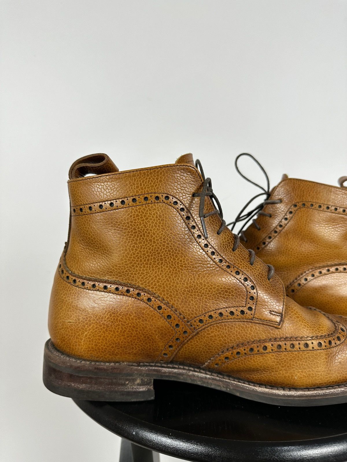 Loake Loake George Brown Leather Derby Brogue Boots Shoes Size US 10 / EU 43 - 17 Thumbnail