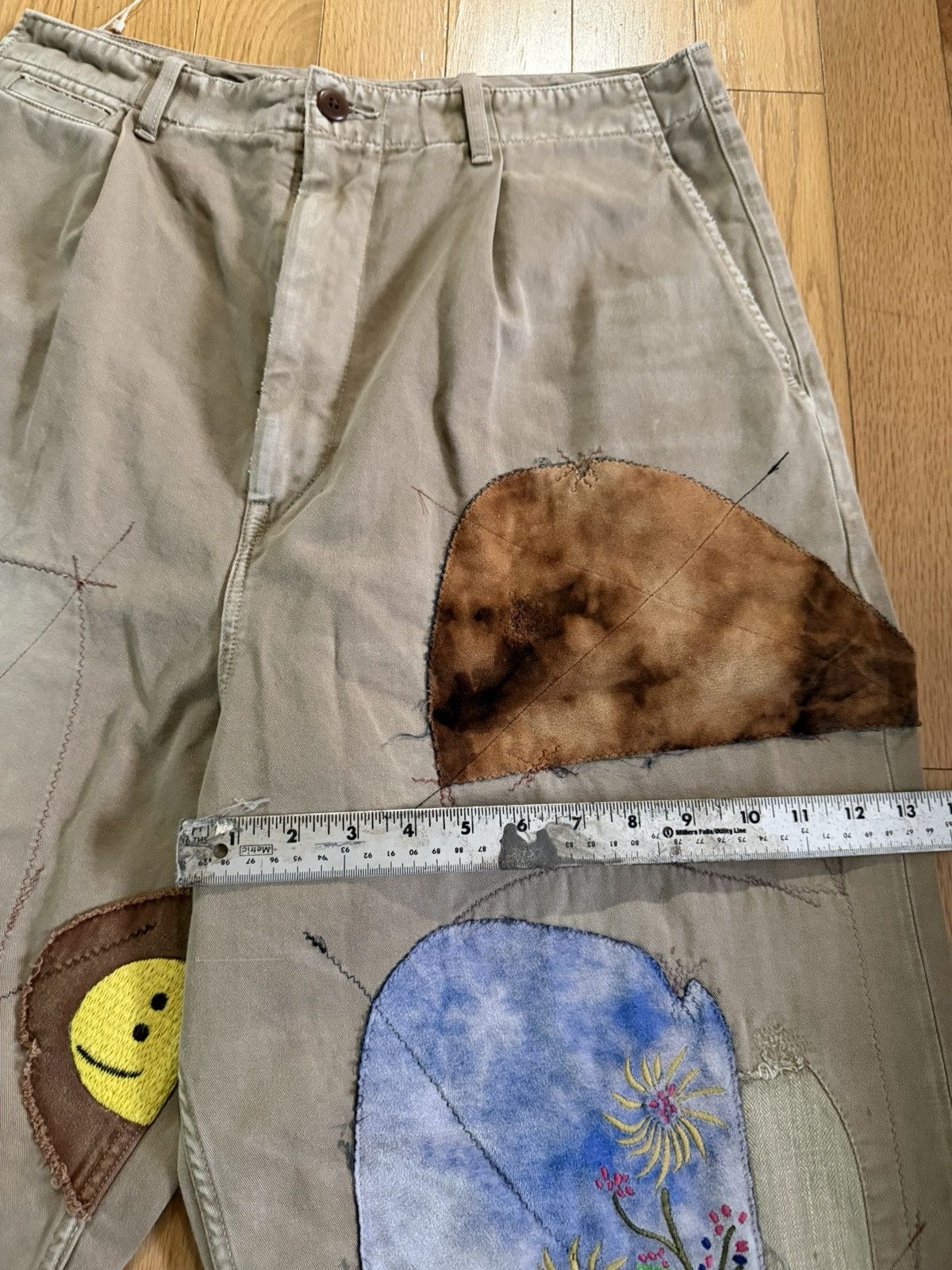Kapital Kapital KATSURAGI COTTON HIGH WAIST PANTS GYPSY PATCH REMAKE Size US 32 / EU 48 - 3 Thumbnail