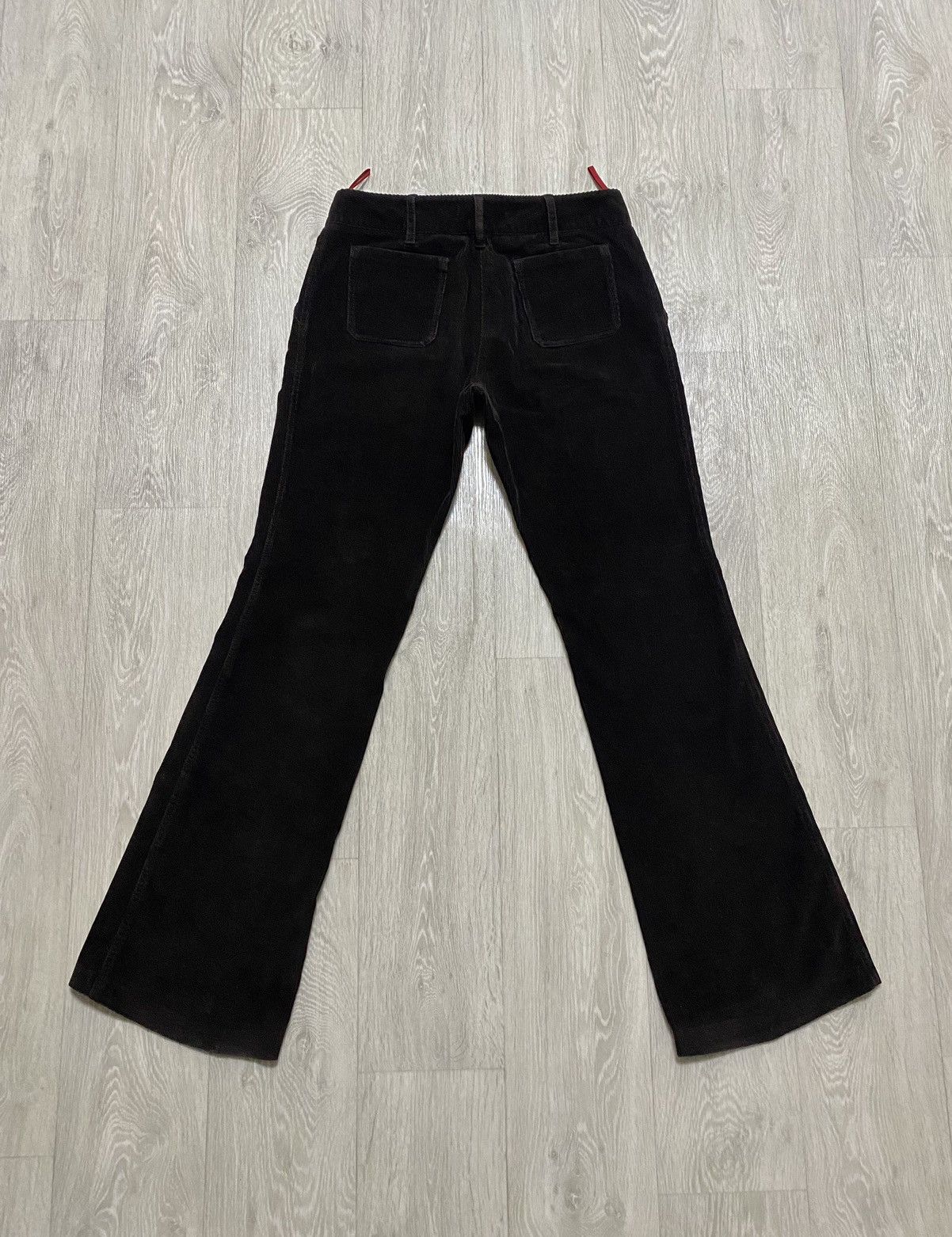 Prada Vintage Prada Linea Rossa Brown Corduroy Velvet Loose Pants Size 30" / US 8 / IT 44 - 3 Thumbnail