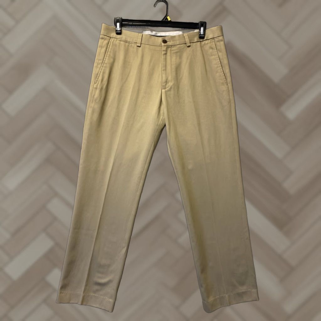 Eddie Bauer VINTAGE Eddie Bauer Pants Mens 34x32 Chino Khaki Cotton Fleece Pockets 90s Mens Size US 34 / EU 50 - 1 Thumbnail