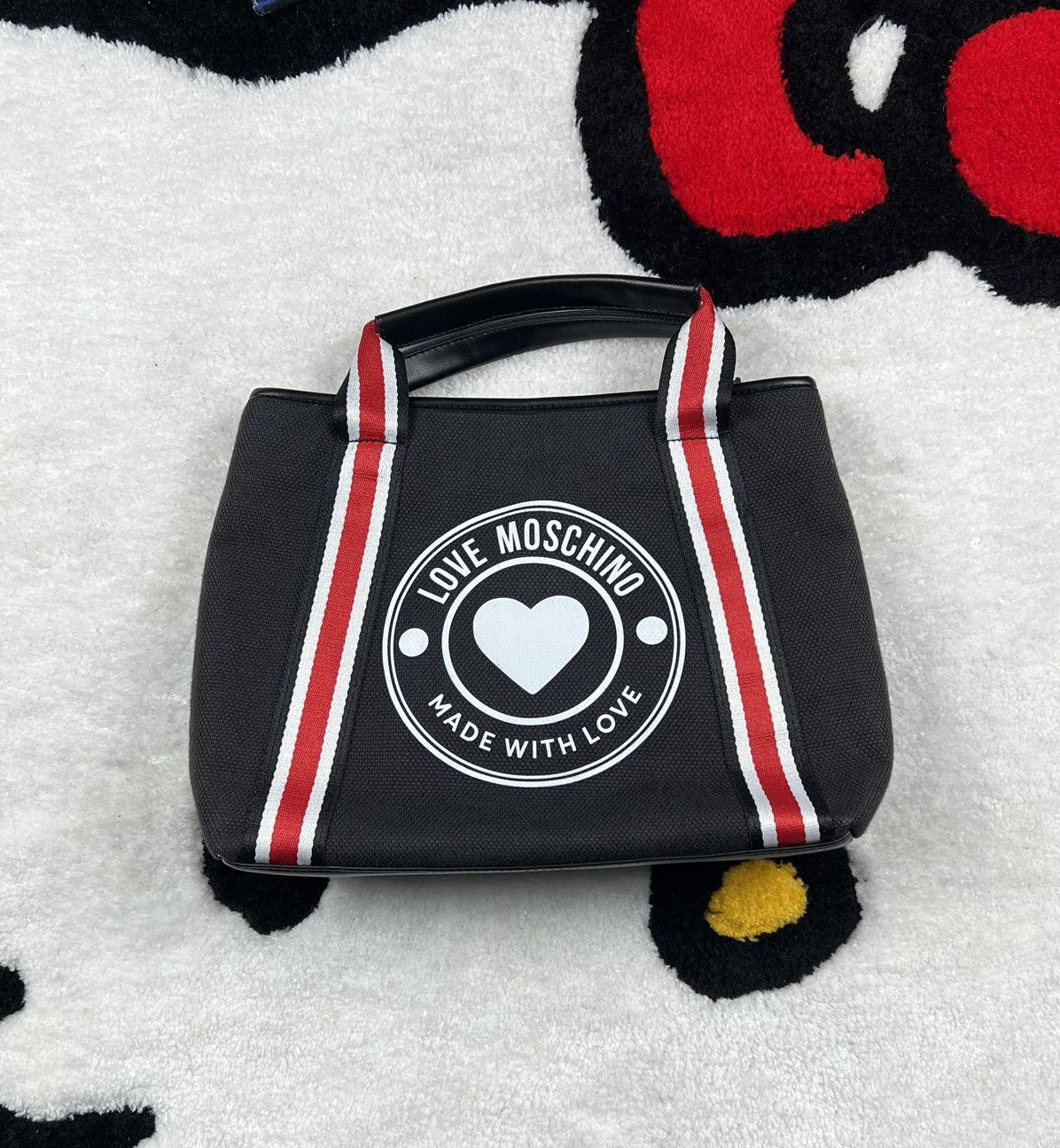 Moschino Y2K Love Moschino Big Logo Heart Canvas Japanese Bag Size ONE SIZE - 1 Thumbnail