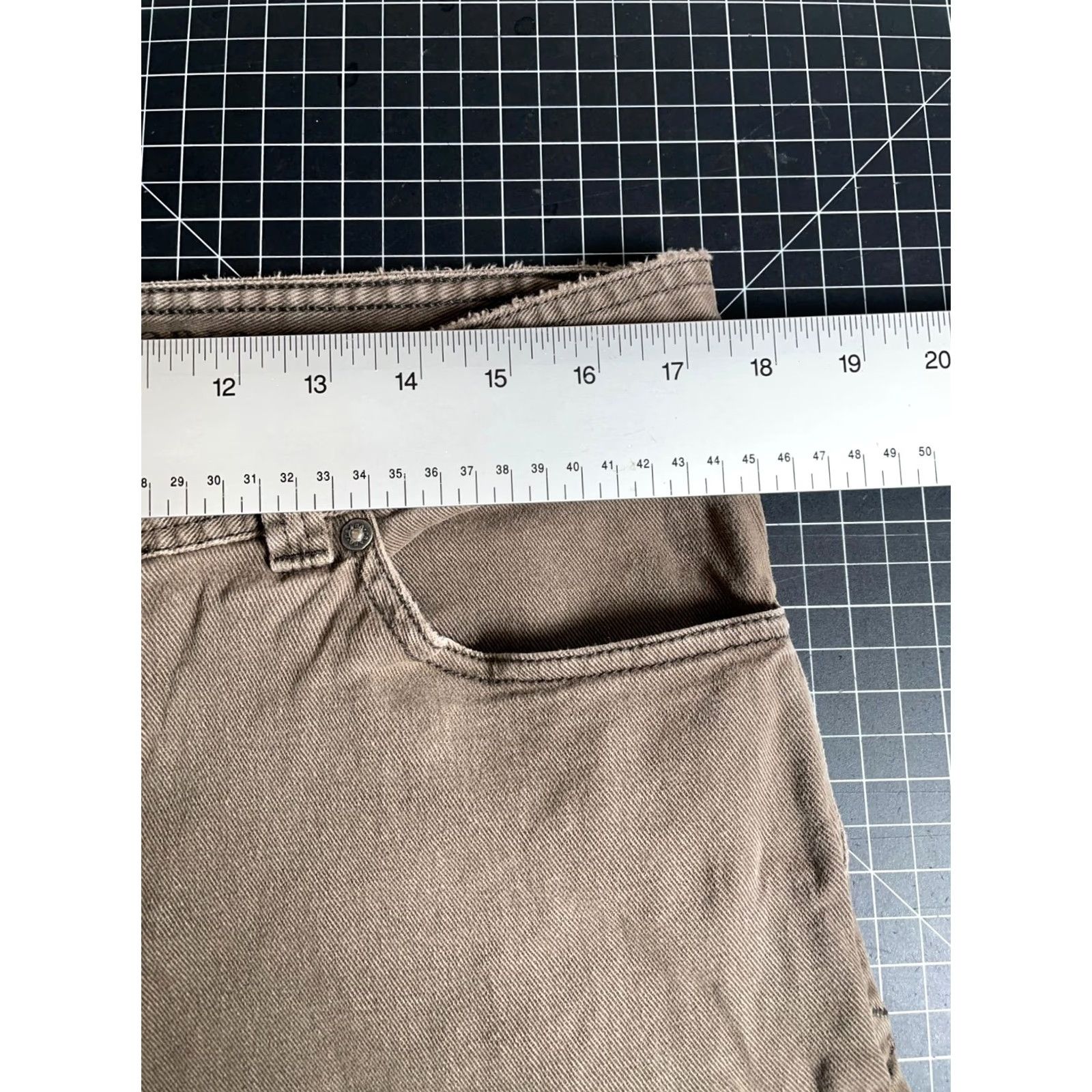 Edwin prAna Jeans Men's 34 x 28 Brown Slim Fit Cotton Stretch Denim 5-Pocket Design Straight Hipster Retro Jeans Mens Size US 34 / EU 50 - 5 Thumbnail