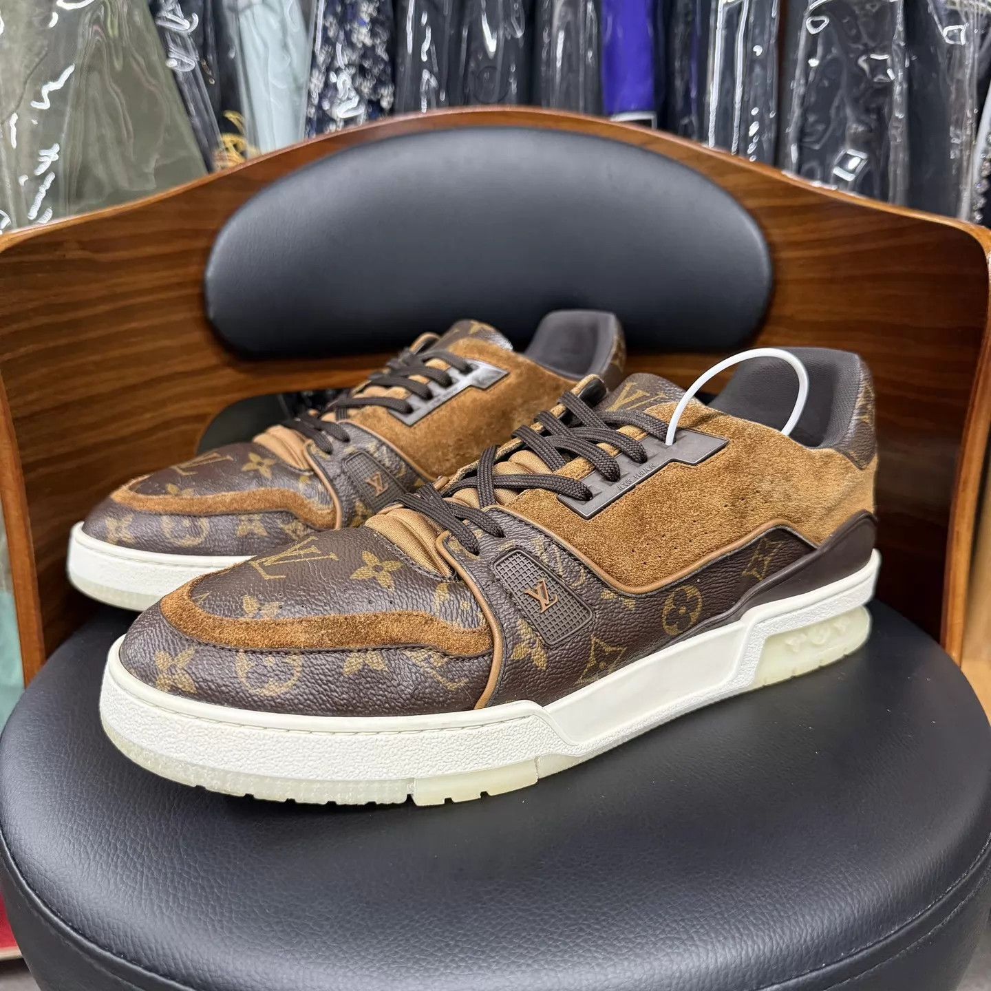 Louis Vuitton LV Trainer Brown Monogram UK10/44 Lightly Used Size US 11 / EU 44 - 1 Thumbnail