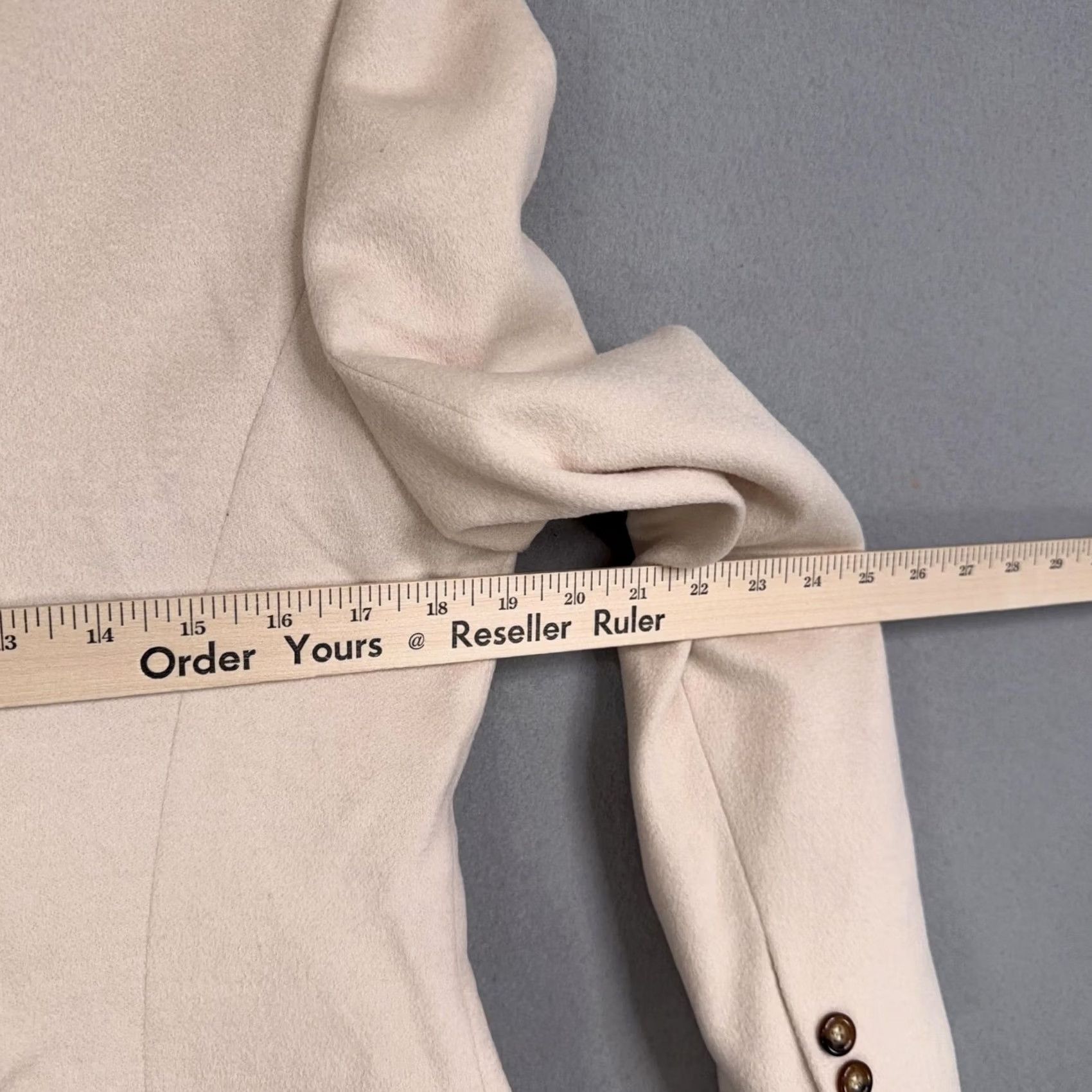 Doublet Depuis Votre Nom Blazer Womens 3 Beige Wool Angora Cashmere Double Breasted Jacket Blue? Size XS / US 0-2 / IT 36-38 - 7 Thumbnail