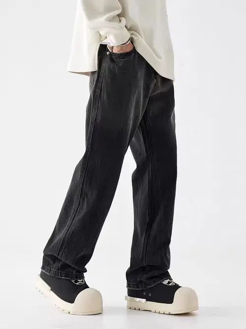 VIBE Vintage Street Washed Faded Loose Casual Black Jeans Size US 36 / EU 52 - 3 Thumbnail