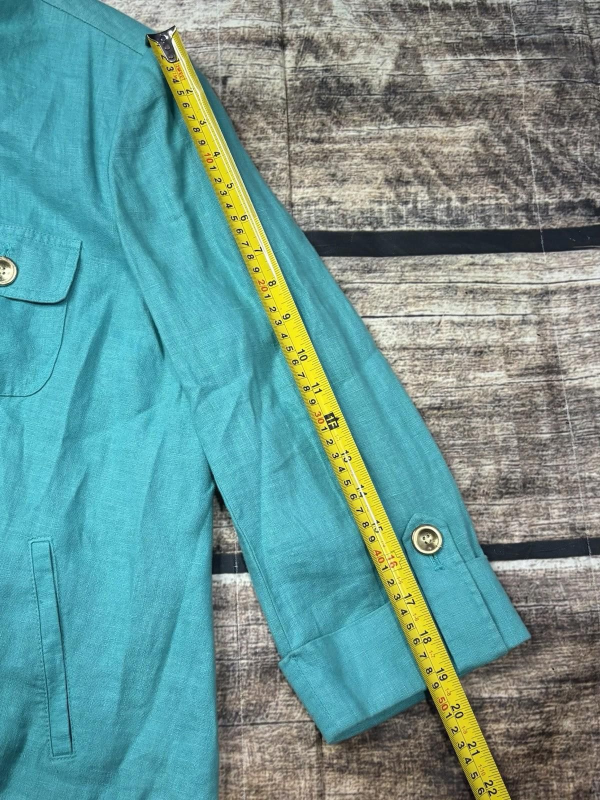 Other JM Collection Jacket Womens 14 XL Linen Pockets Roll Tab Size XL / US 12-14 / IT 48-50 - 8 Thumbnail