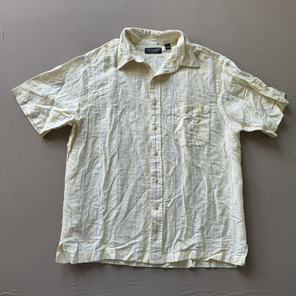 Designer × Roundtree & Yorke × Vintage Vintage Roundtree & Yorke Linen Beach Shirt Size US L / EU 52-54 / 3 - 1 Thumbnail