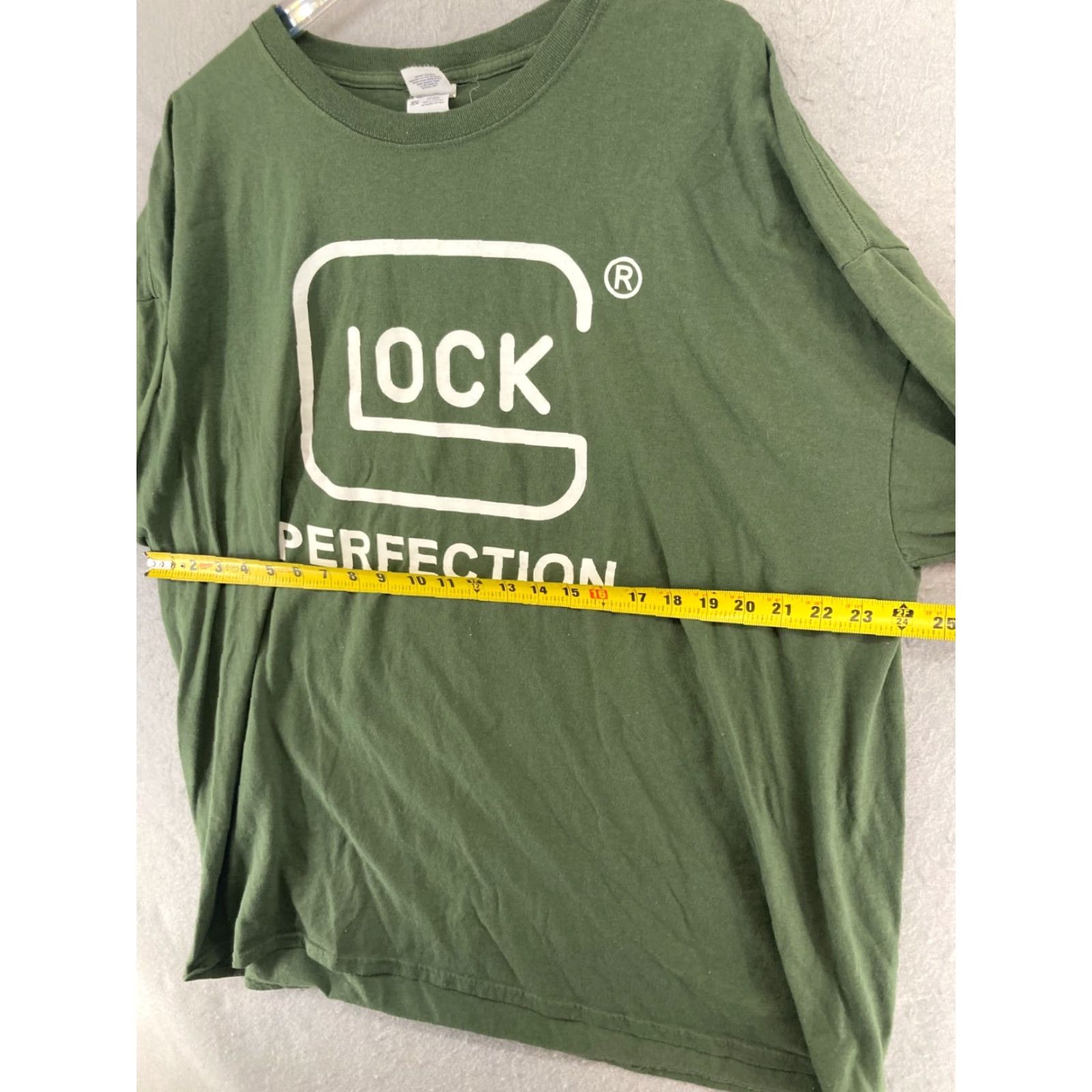 Jerzees JERZEES Shirt Mens 3XL Green Logo Graphic Print Crew Neck Short Sleeve Classic Fit Jersey Cotton Polyester T-Shirt Size US XXL / EU 58 / 5 - 2 Thumbnail