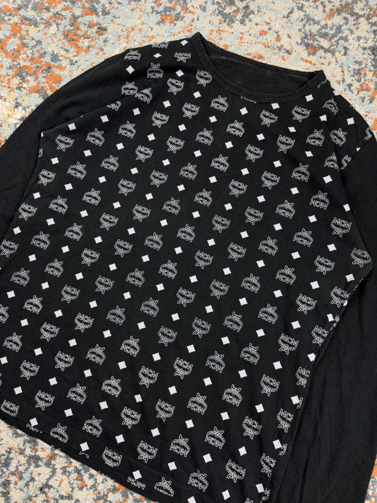 Designer × MCM × Vintage Vintage 90s MCM Munchen monogram print long sleeve tee Size US S / EU 44-46 / 1 - 4 Thumbnail