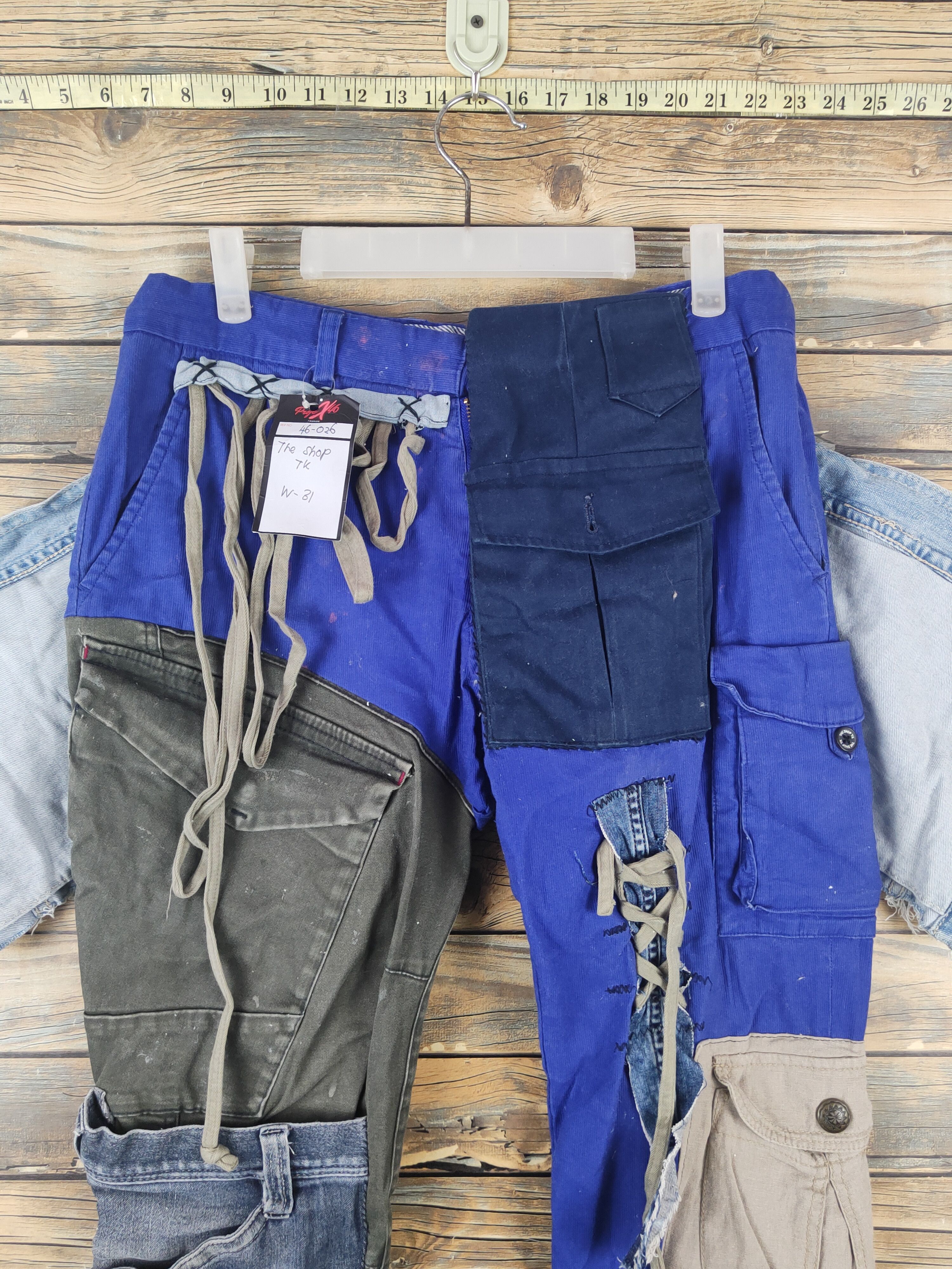 Japanese Brand DL Shop TK custom patchwork rework reconstruct Pants #46-026 Size US 31 - 2 Thumbnail