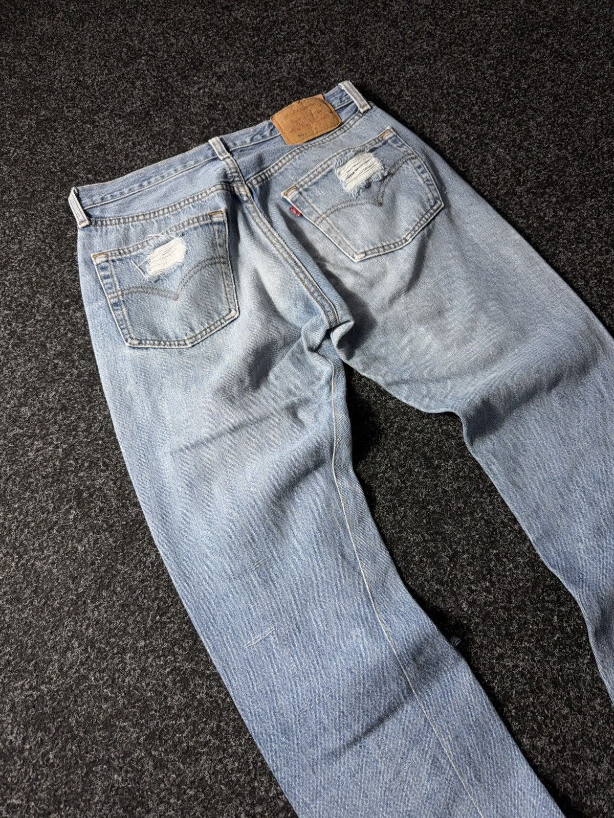 Levi's × Vintage Vintage 90s Levi’s 501 Distressed Denim Pants Jeans y2k Size US 33 - 14 Thumbnail