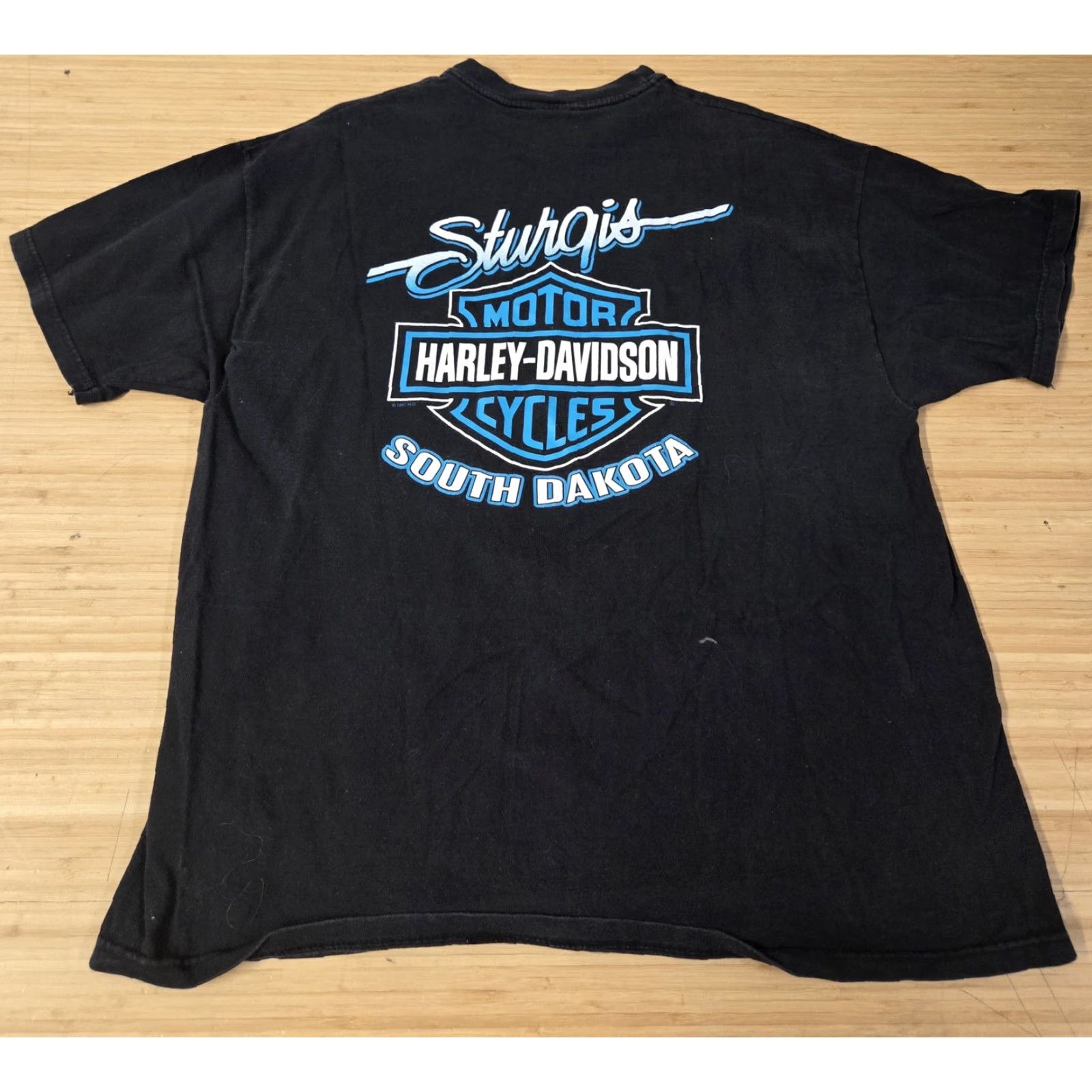 Harley Davidson VINTAGE Harley-Davidson Sturgis Shirt Mens XL Black 60th Rally 2000s T-Shirt Graphic Print Size US L / EU 52-54 / 3 - 3 Thumbnail
