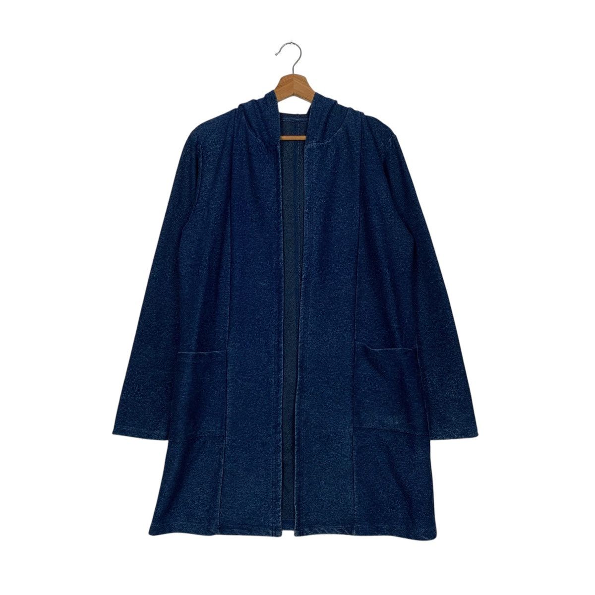 Other Hiroko Kitajima Indigo Hooded Buttonless Jacket Size US M / EU 48-50 / 2 - 1 Thumbnail