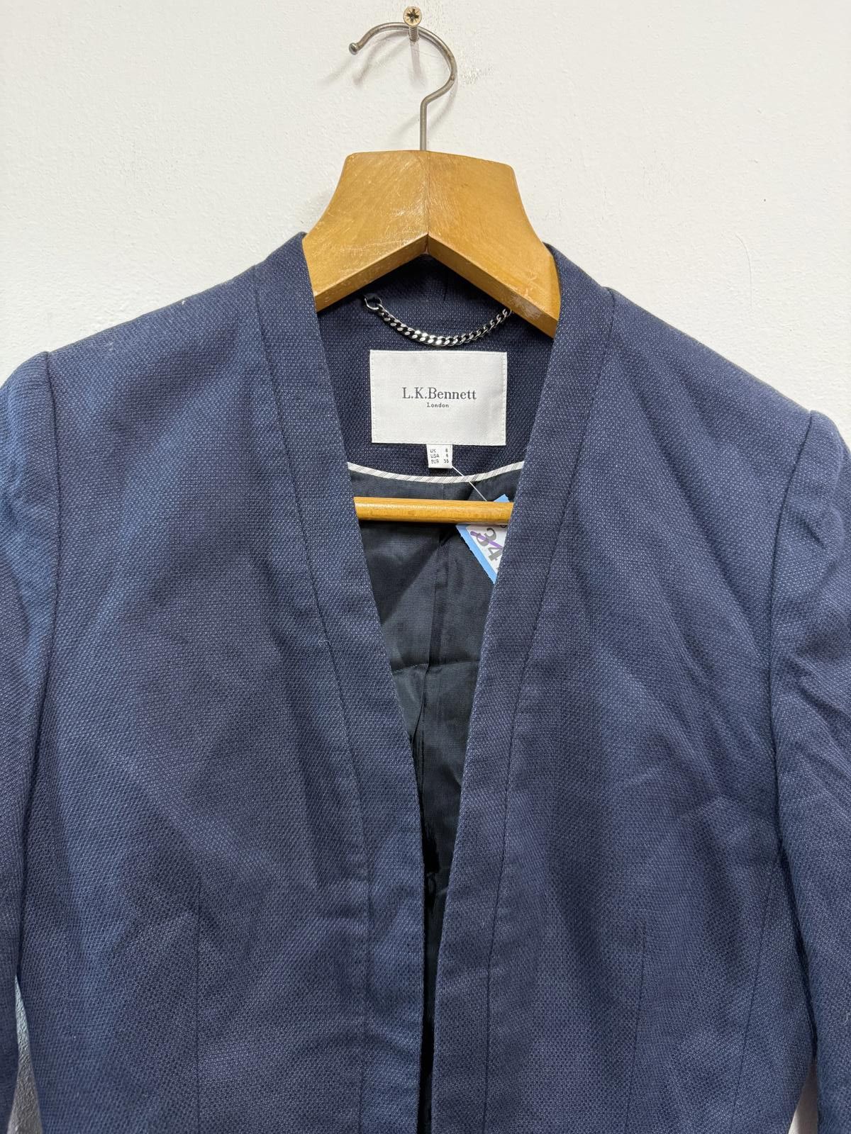Other L.K. Bennett Navy Blue Blazer Jacket UK Size 8 Size S / US 4 / IT 40 - 3 Thumbnail